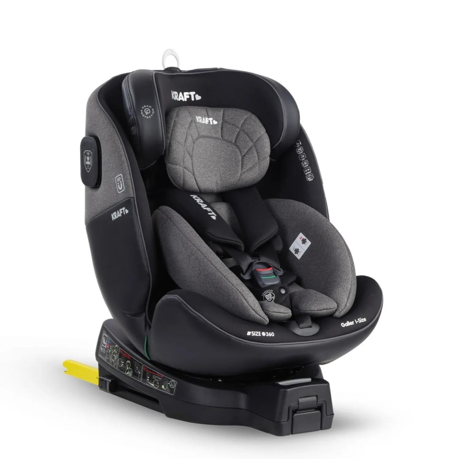 Kraft Galler I-Size Oto Koltuğu 0-36 Kg Koyu Gri