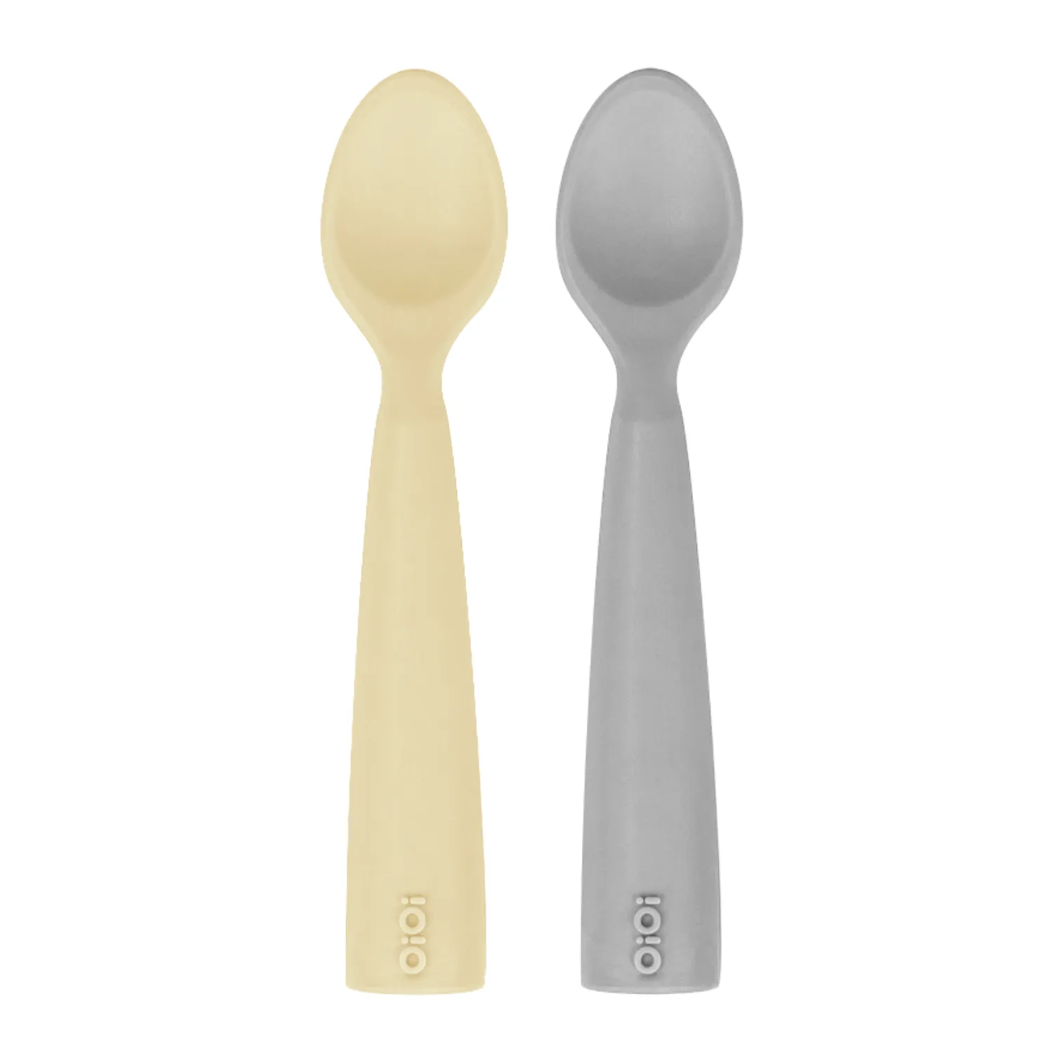 OiOi Nam Nam Kaşık 2li 6+Ay Mellow Yellow - Powder Grey