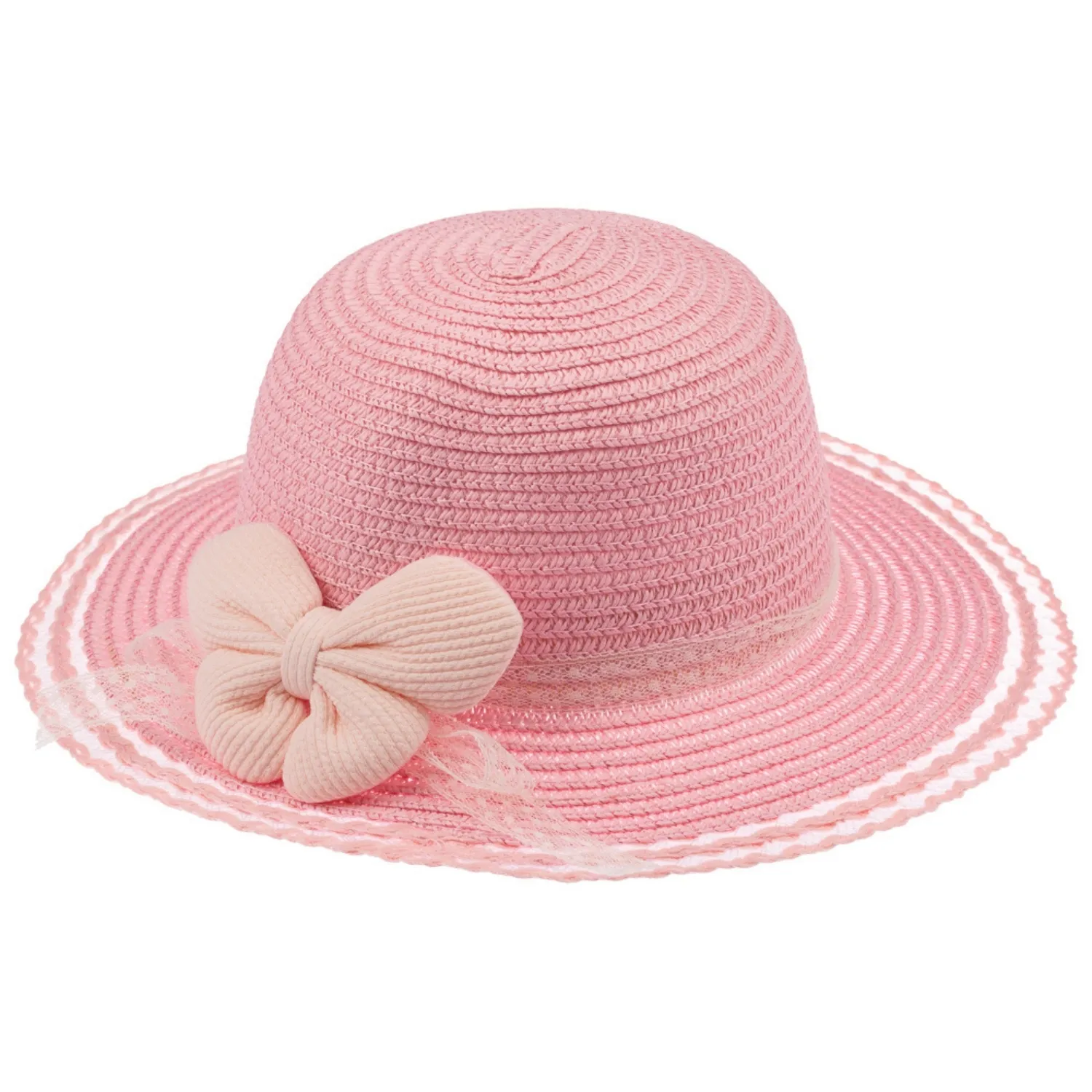 Kitti Şapka Hasır 1-3Yaş Açık Pembe Asortili