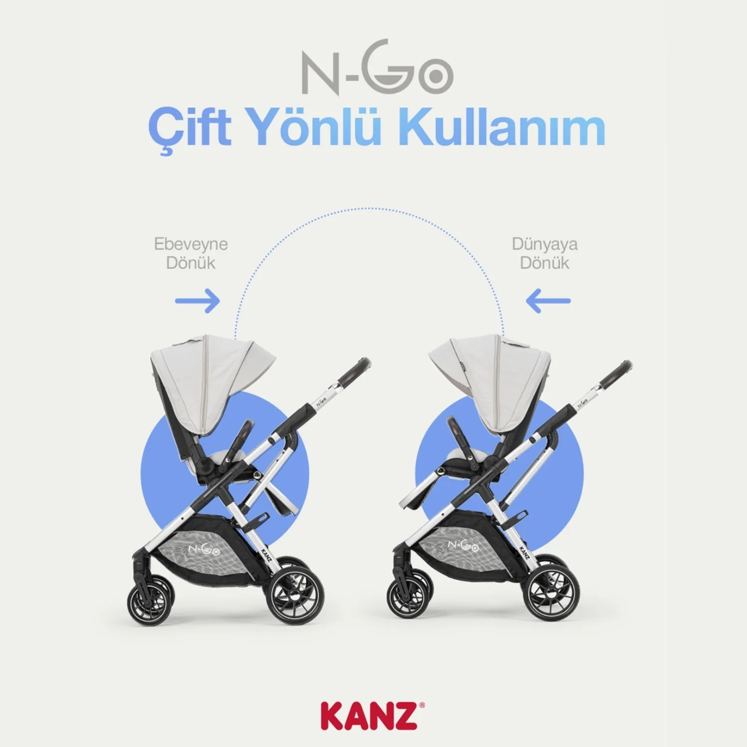 Kanz N-Go Travel Sistem Bebek Arabası Bej