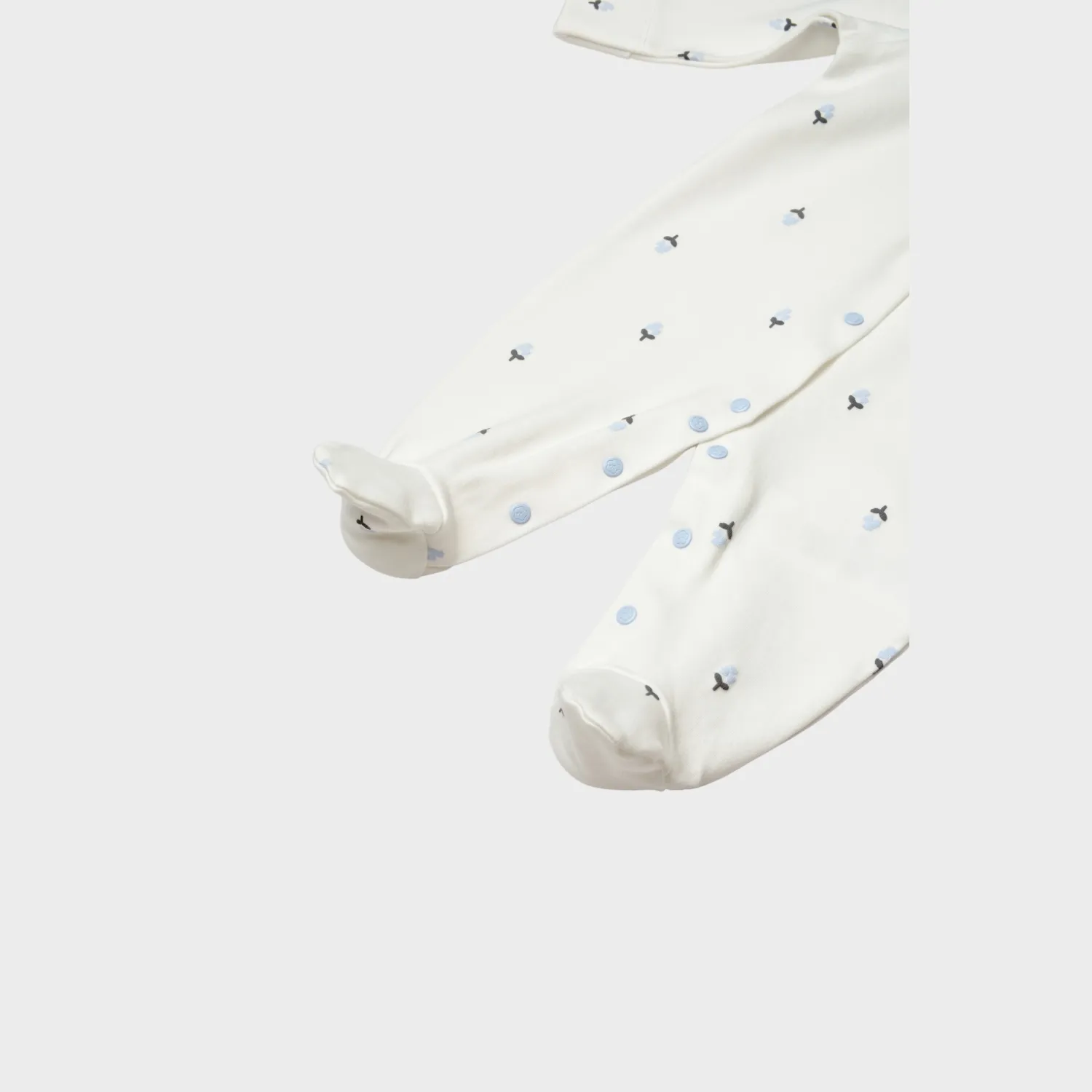 Bibaby Organik Tulum Love Floral Ekru - Lila