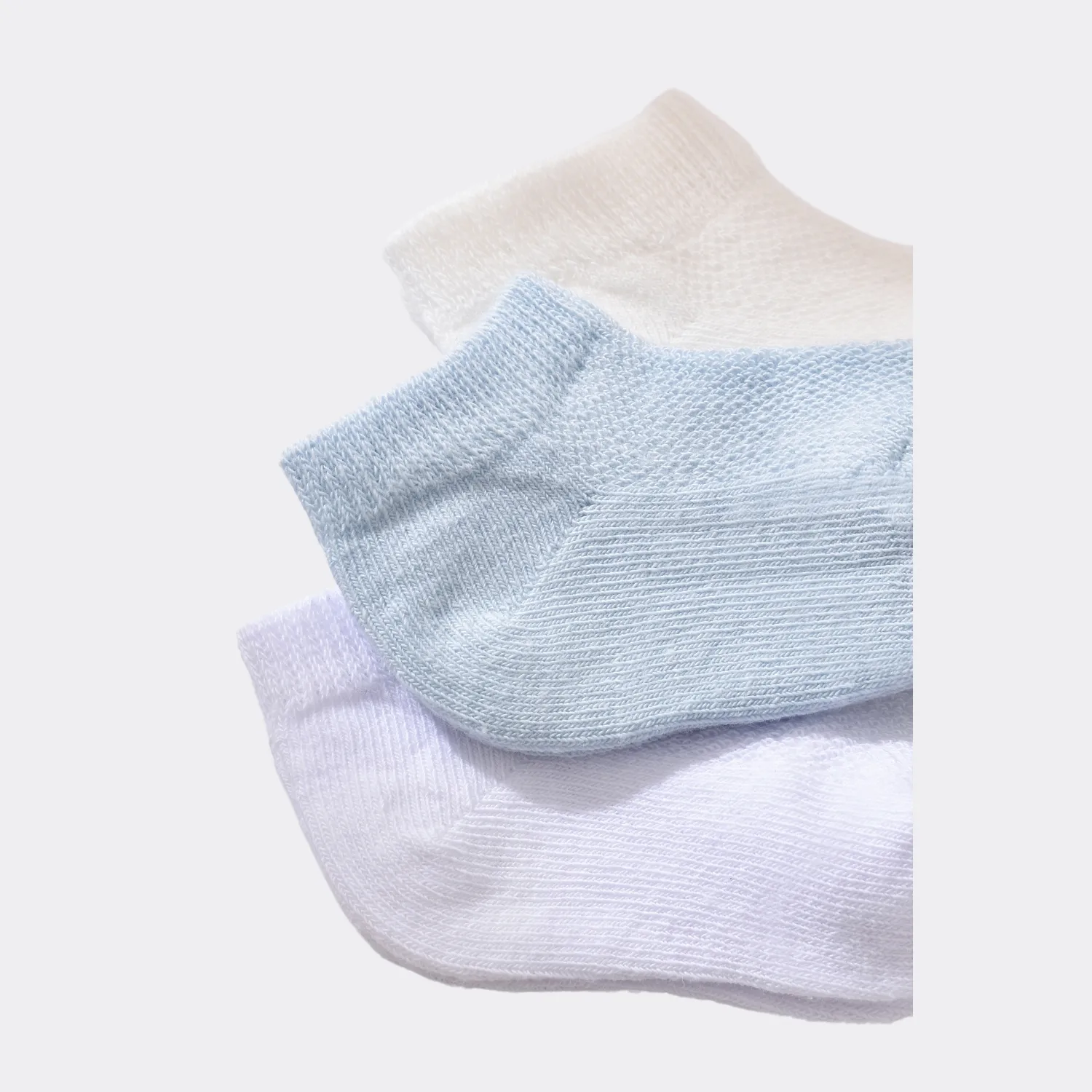 Bibaby Organik Çorap Soket 3lü Summer Mavi