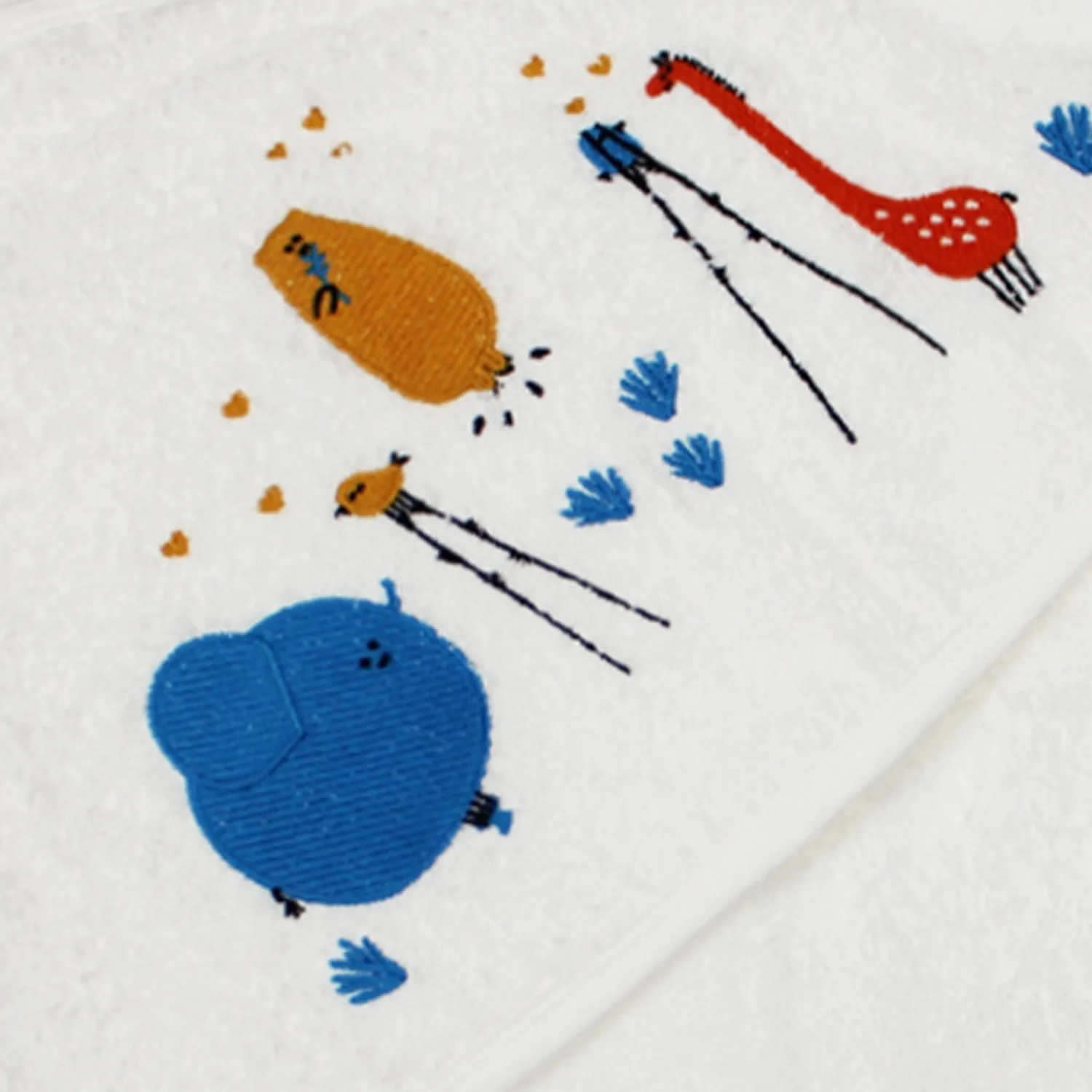 Bistyle Havlu Luluco Bird And Bear 75x75cm Ekru