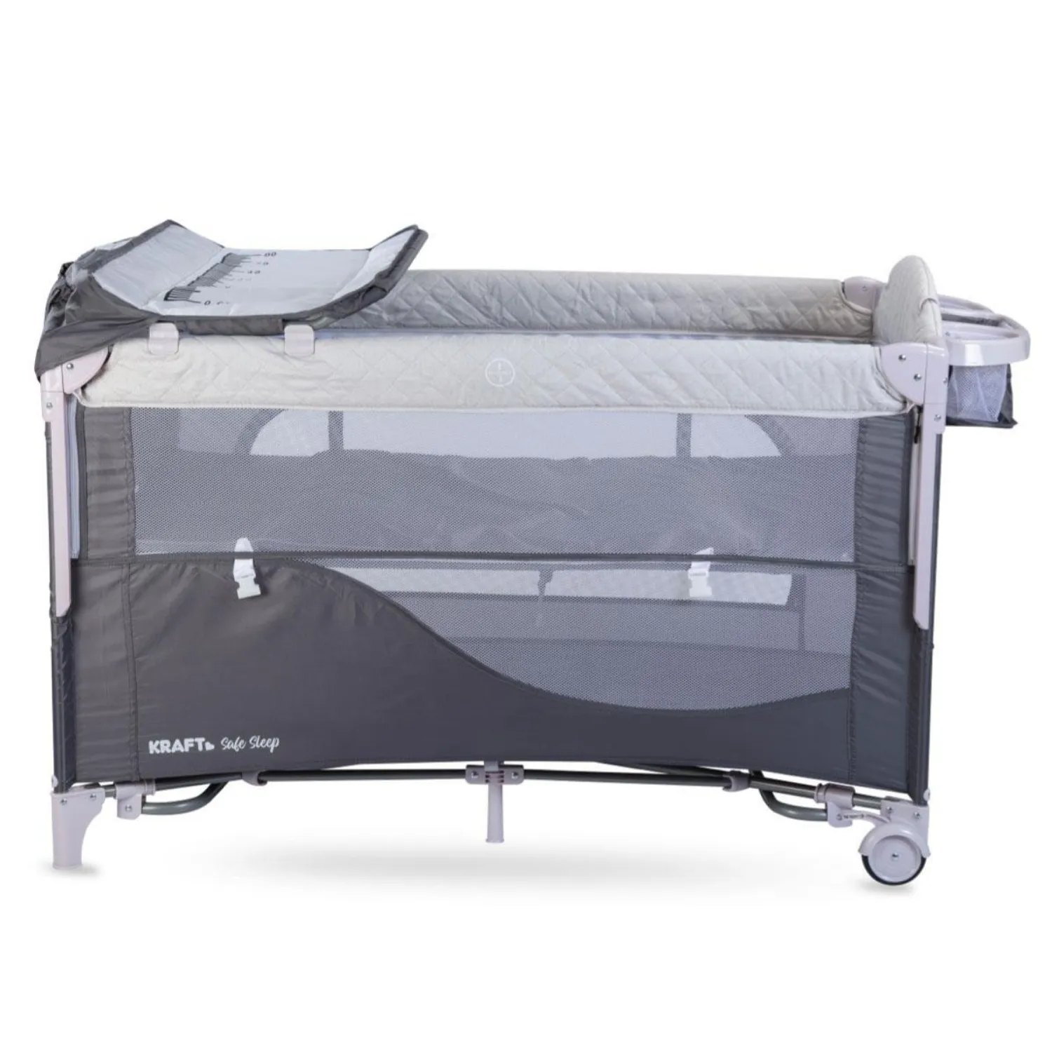 Kraft Safe Sleep Anne Yanı Oyun Parkı 70x120 cm Grey