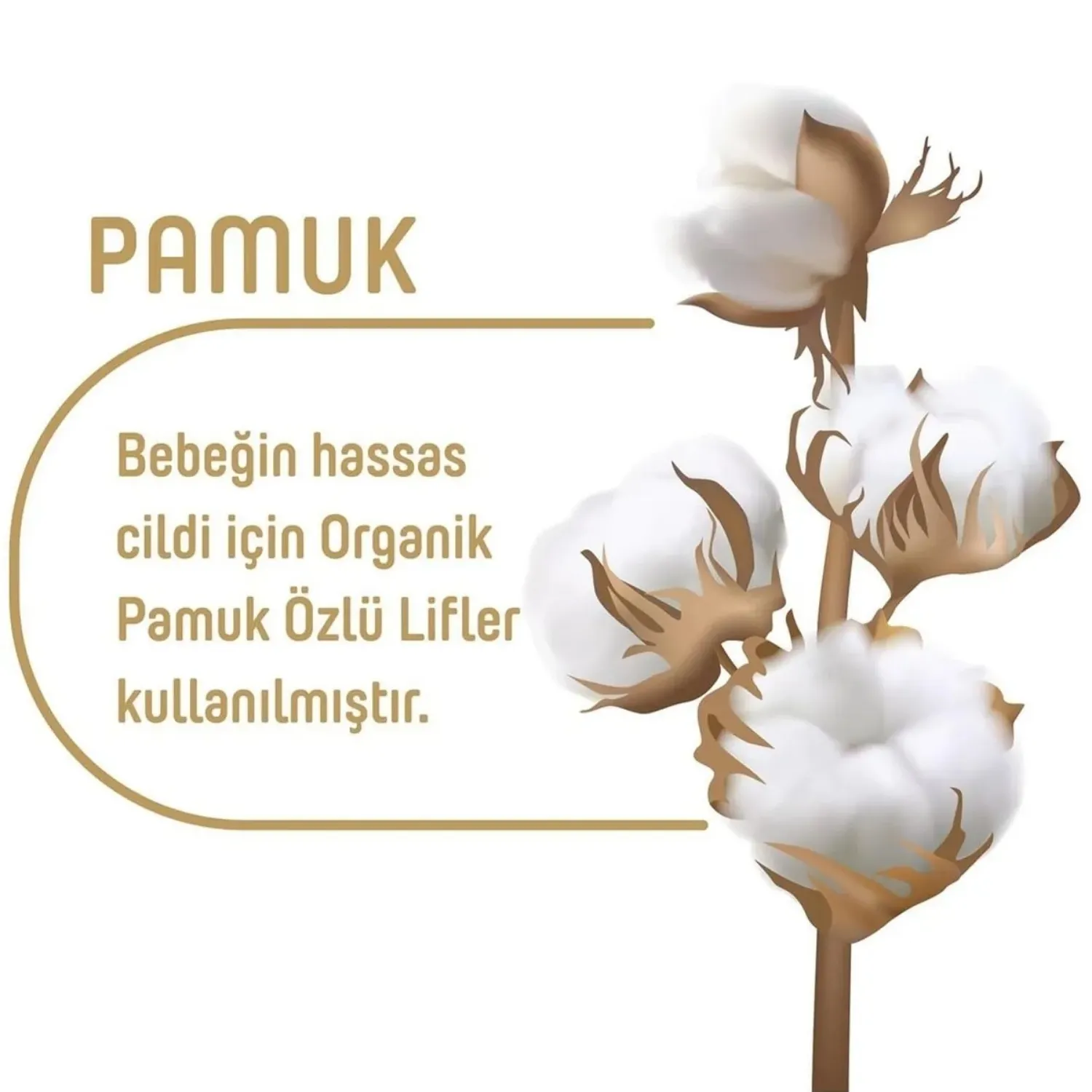 Pure Baby Organik Pamuklu Bebek Islak Havlu 90lı*3