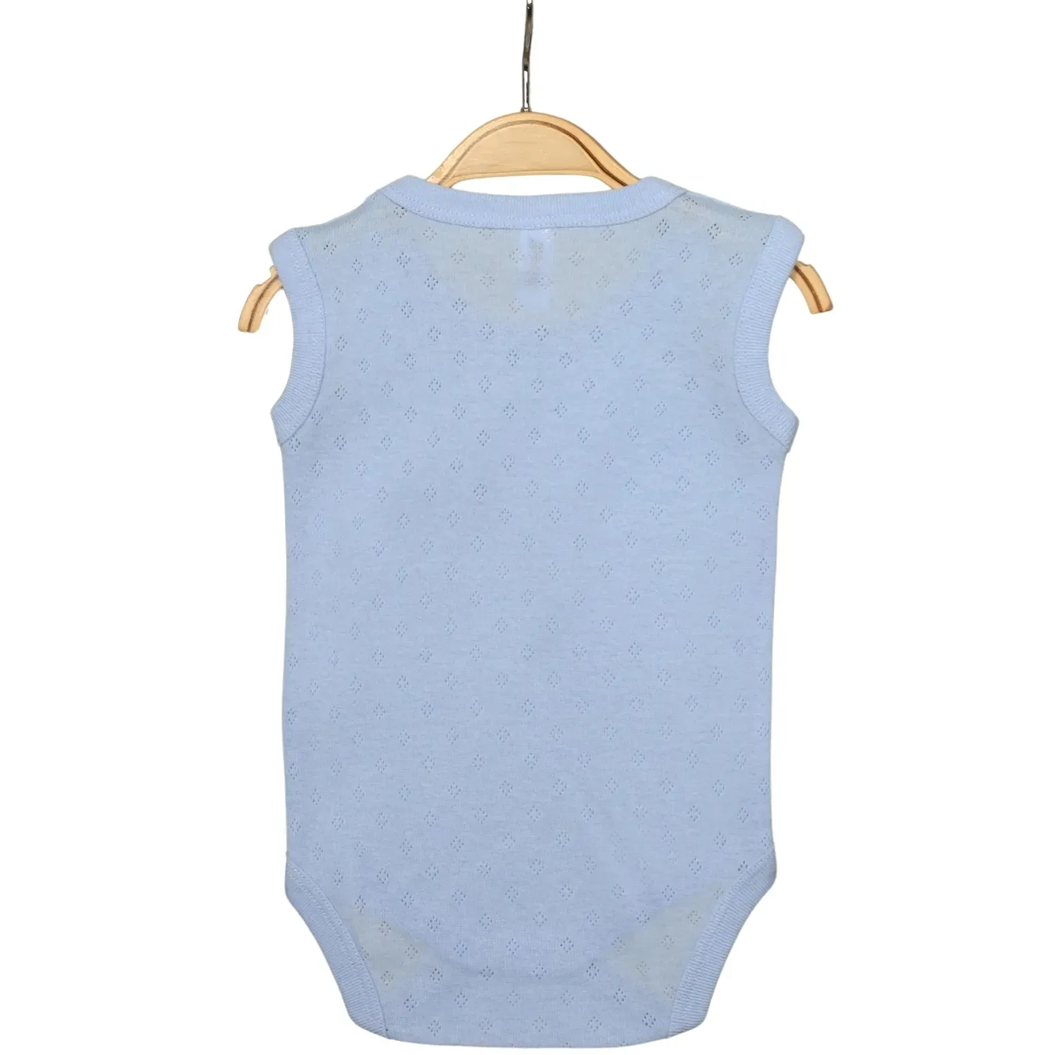Hvc Bebek Atlet Body Jakarlı Pamuklu Nokta Desenli Çıtçıtlı Zıbın Mavi 5'li Set Erkek Bebek