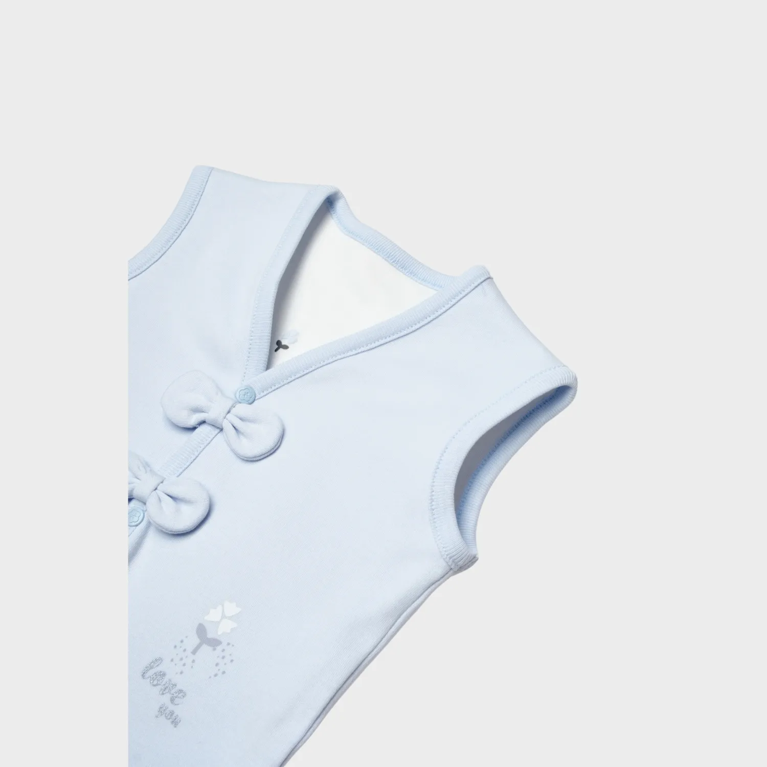 Bibaby Organik Yelek Love Floral Ekru - Lila