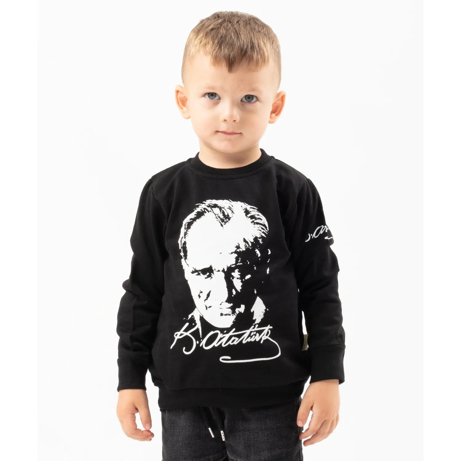 Winimo Sweatshirt Atatürk Baskılı Siyah