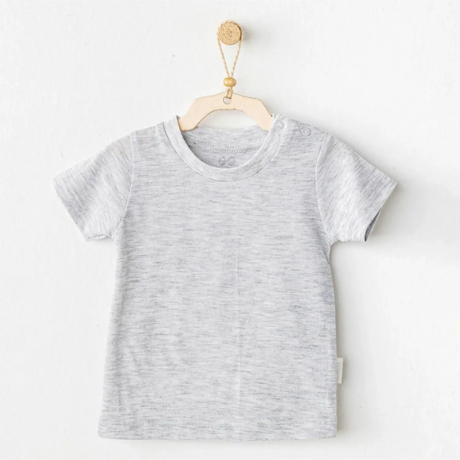Andy Wawa T-Shirt Casual Gri Melanj