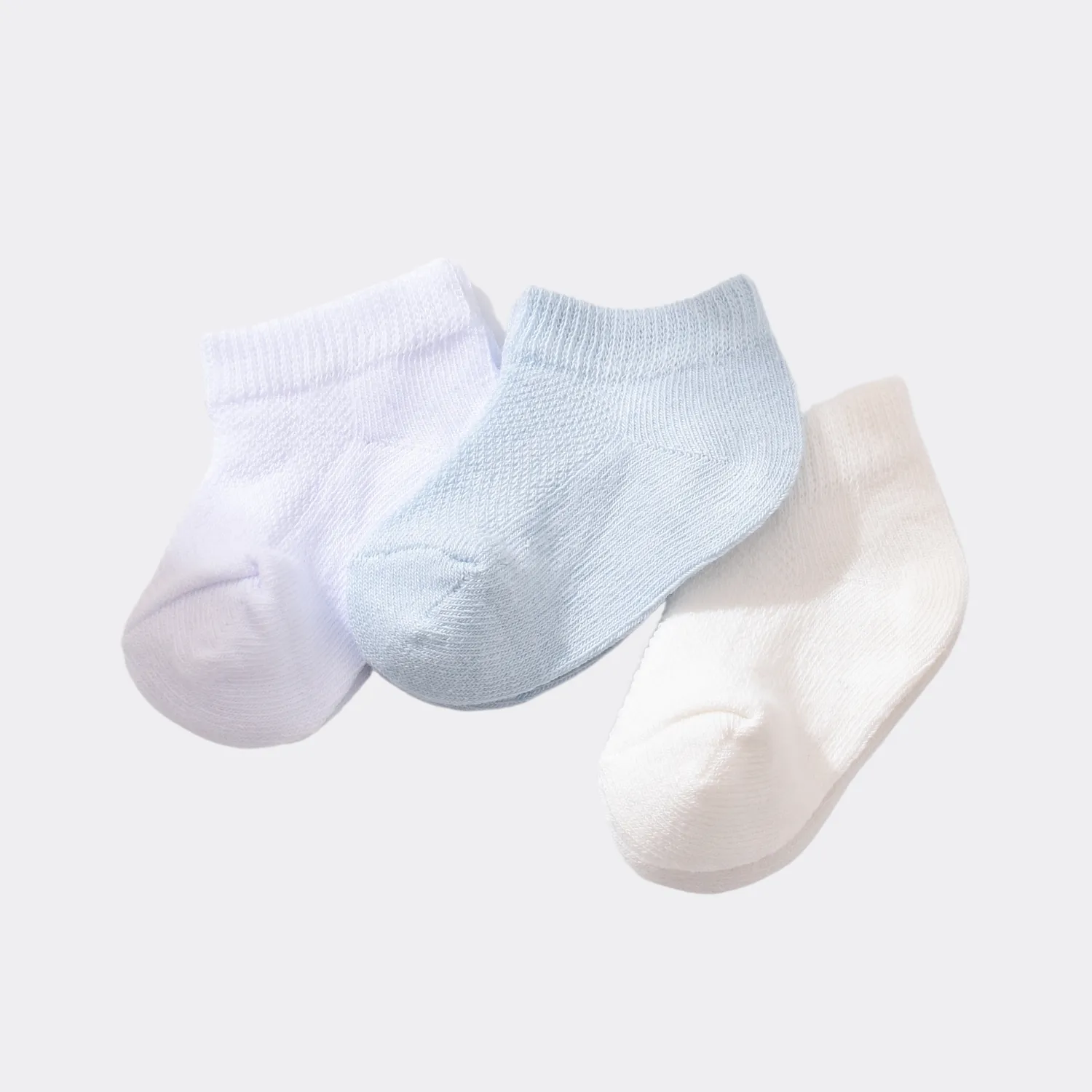Bibaby Organik Çorap Soket 3lü Summer Mavi
