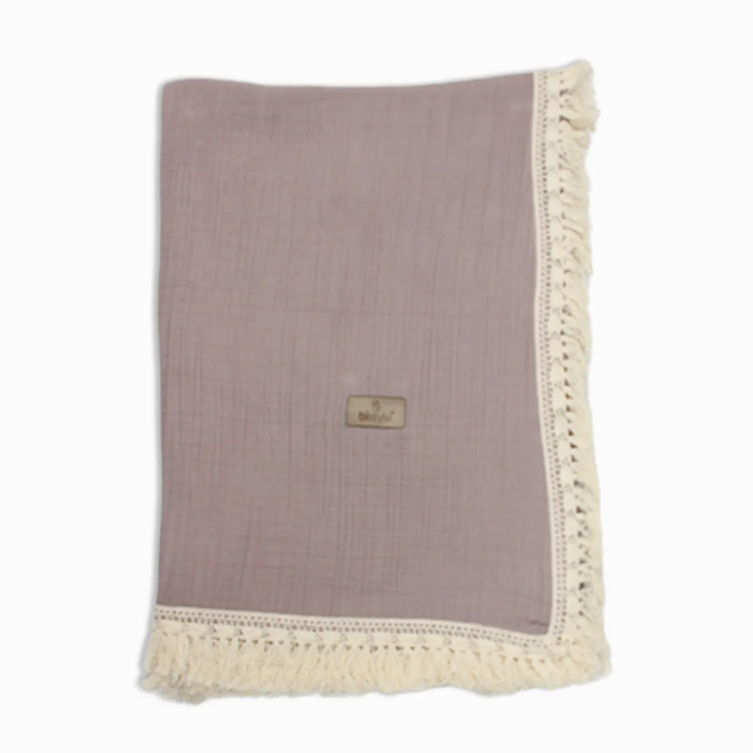 Bistyle Organik Müslin Battaniye Fistolu 80x90cm Antrasit