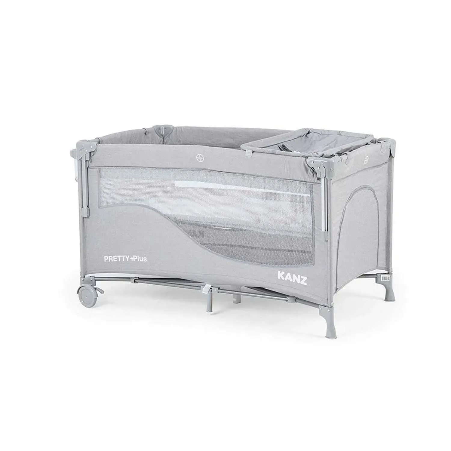 Kanz Pretty Plus Yatak Hediyeli Anne Yanı Oyun Parkı 70x120 cm Gri