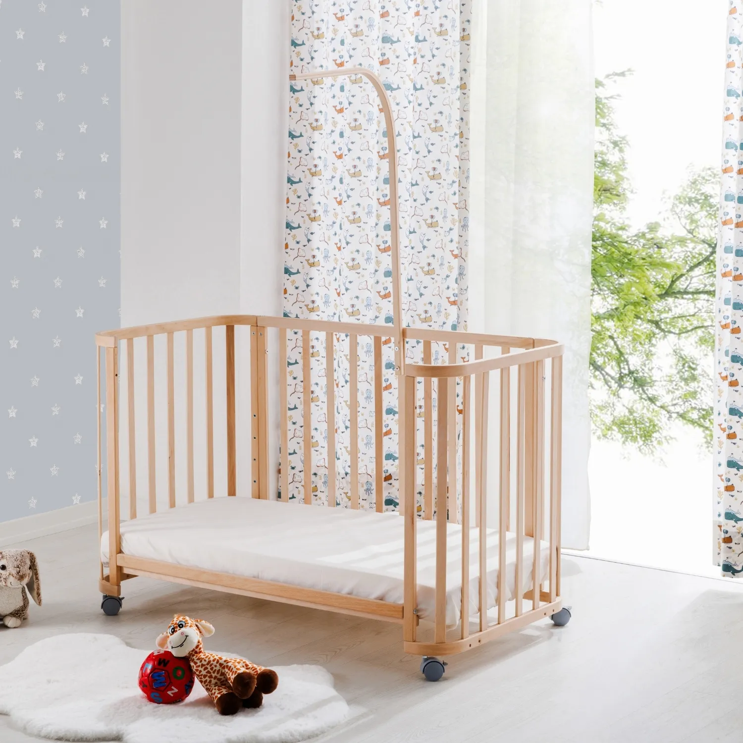Babywho Oval Beşik Uyku Setli  60x120