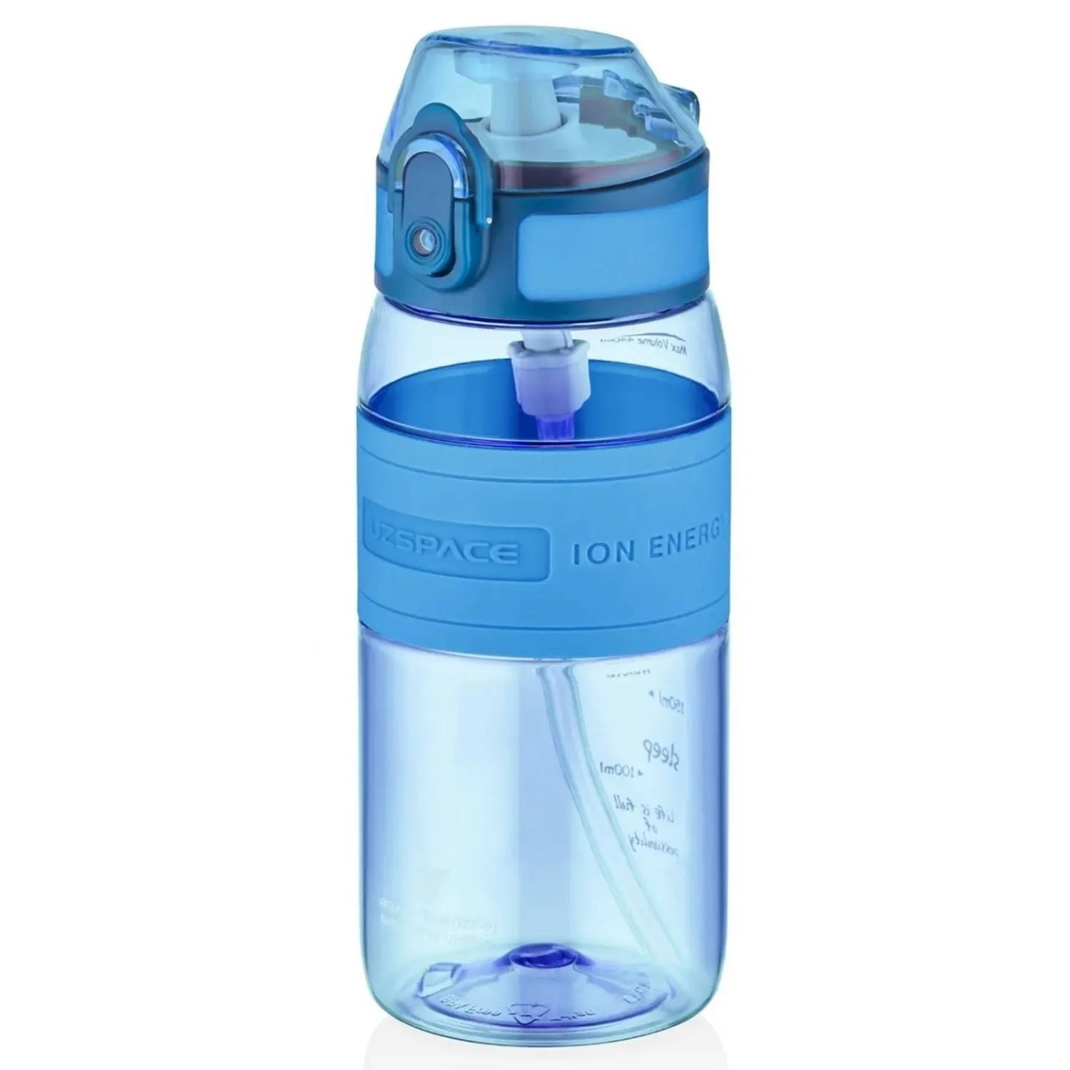 Uzspace Tritan Pipetli Suluk 440 ml Koyu Mavi