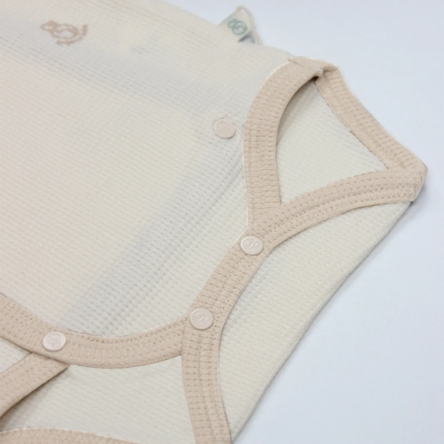 Bistyle Organik Body Uzun Kol Kruvaze Waffle Natural Style Krem