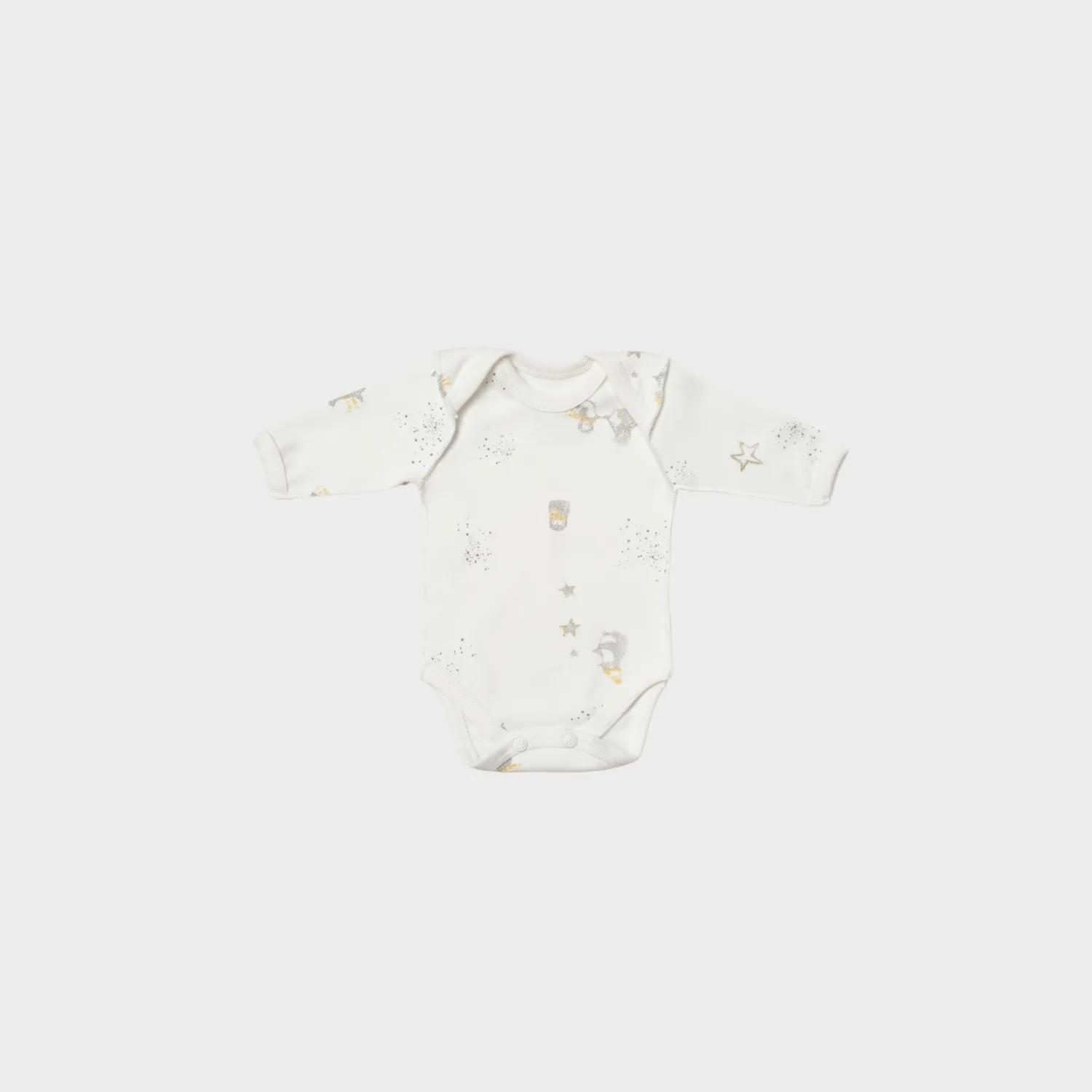 Bibaby Organik Zıbın Takımı 4lü Penguin Club Prematüre Ekru - Gri