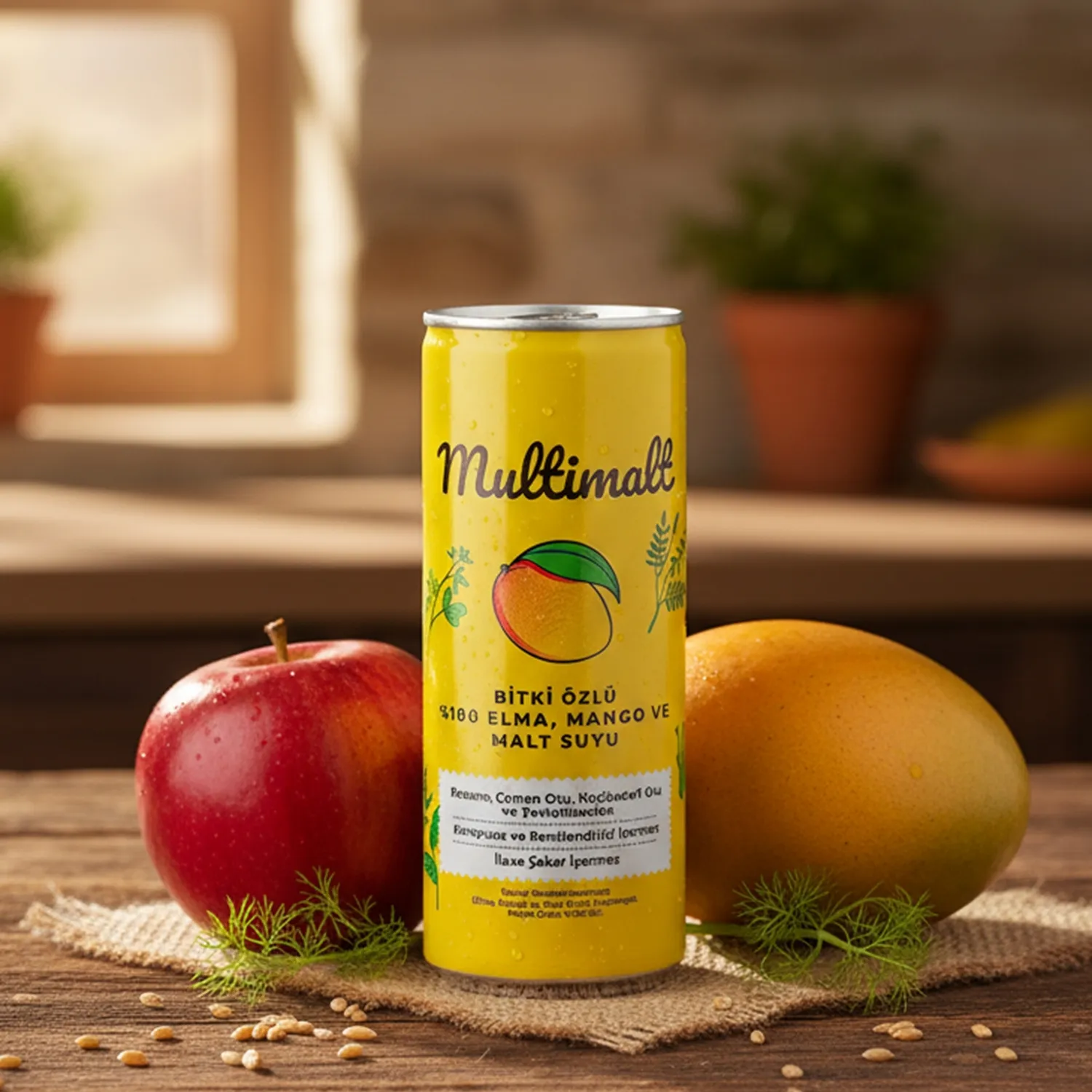 Multimalt Bitki Özlü %100 Elma,Mango Ve Malt Suyu 250 ml