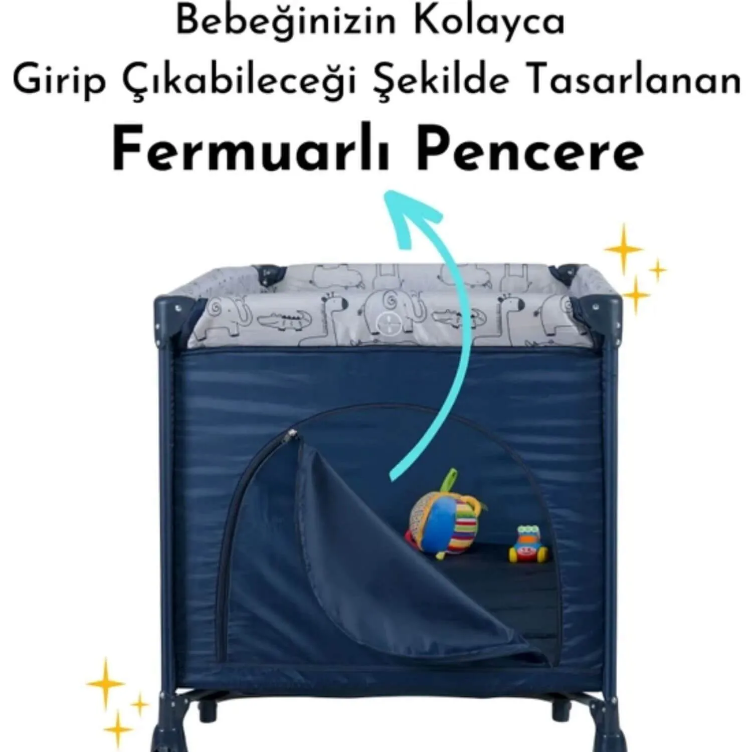 Sunny Baby 9156 Seul Oyun Parkı 70x120 cm Lacivert