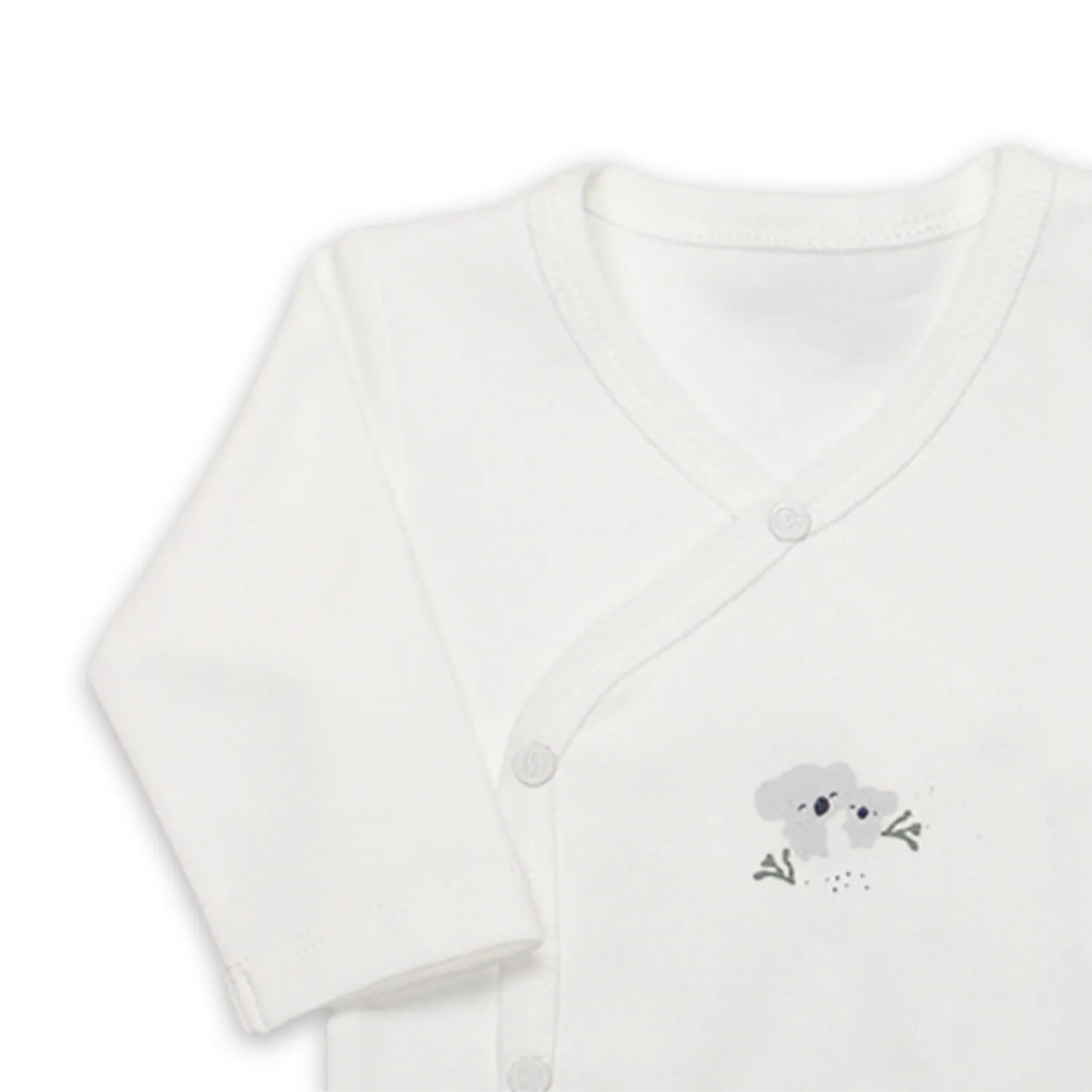 Bistyle Body Kruvaze Uzun Kol Little Koala Gri - Sarı - Ekru Bistyle Body Kruvaze Uzun Kol Little Koala Gri - Sarı - Ekru