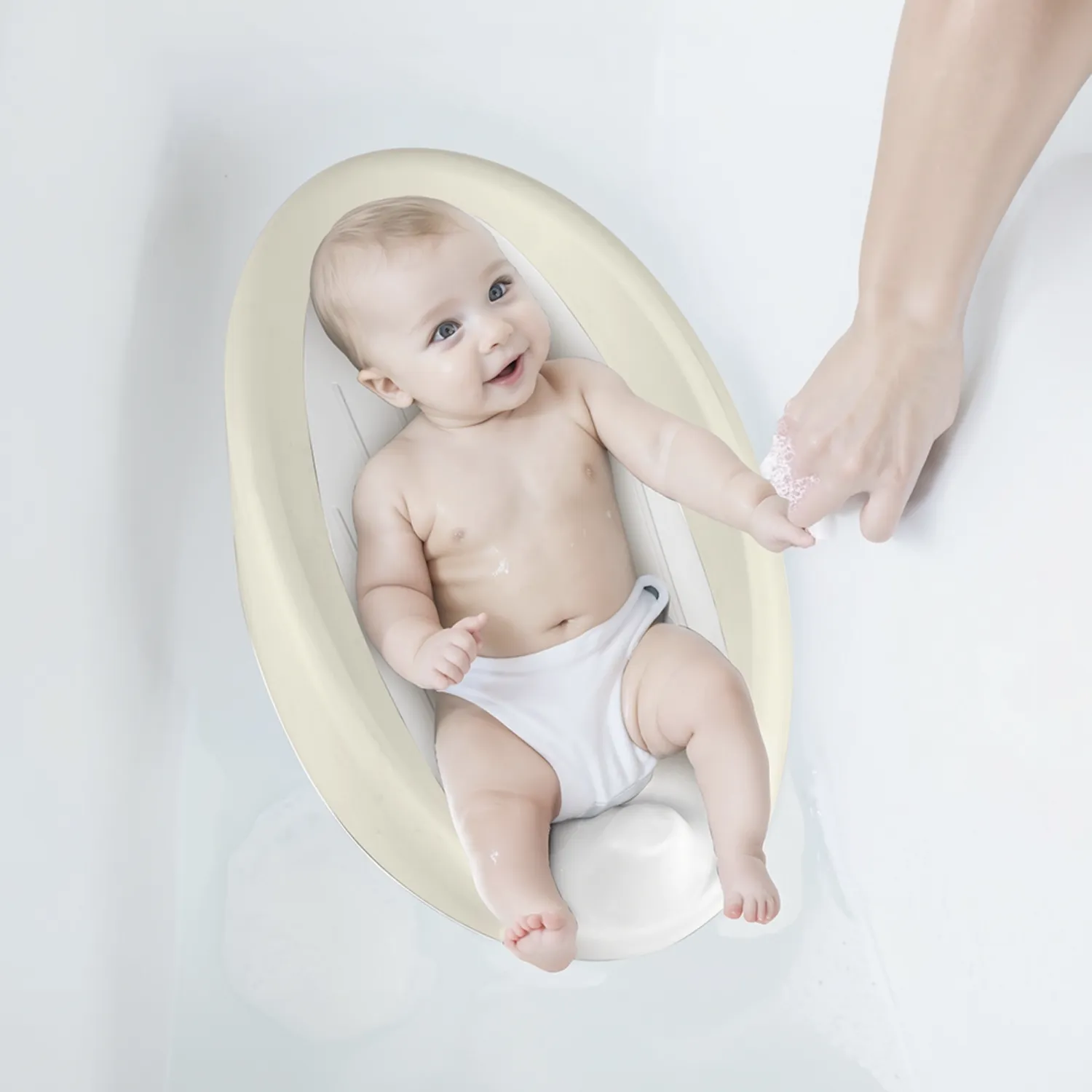 Dolu Nuve Çocuk Banyo Sırt Desteği Bej