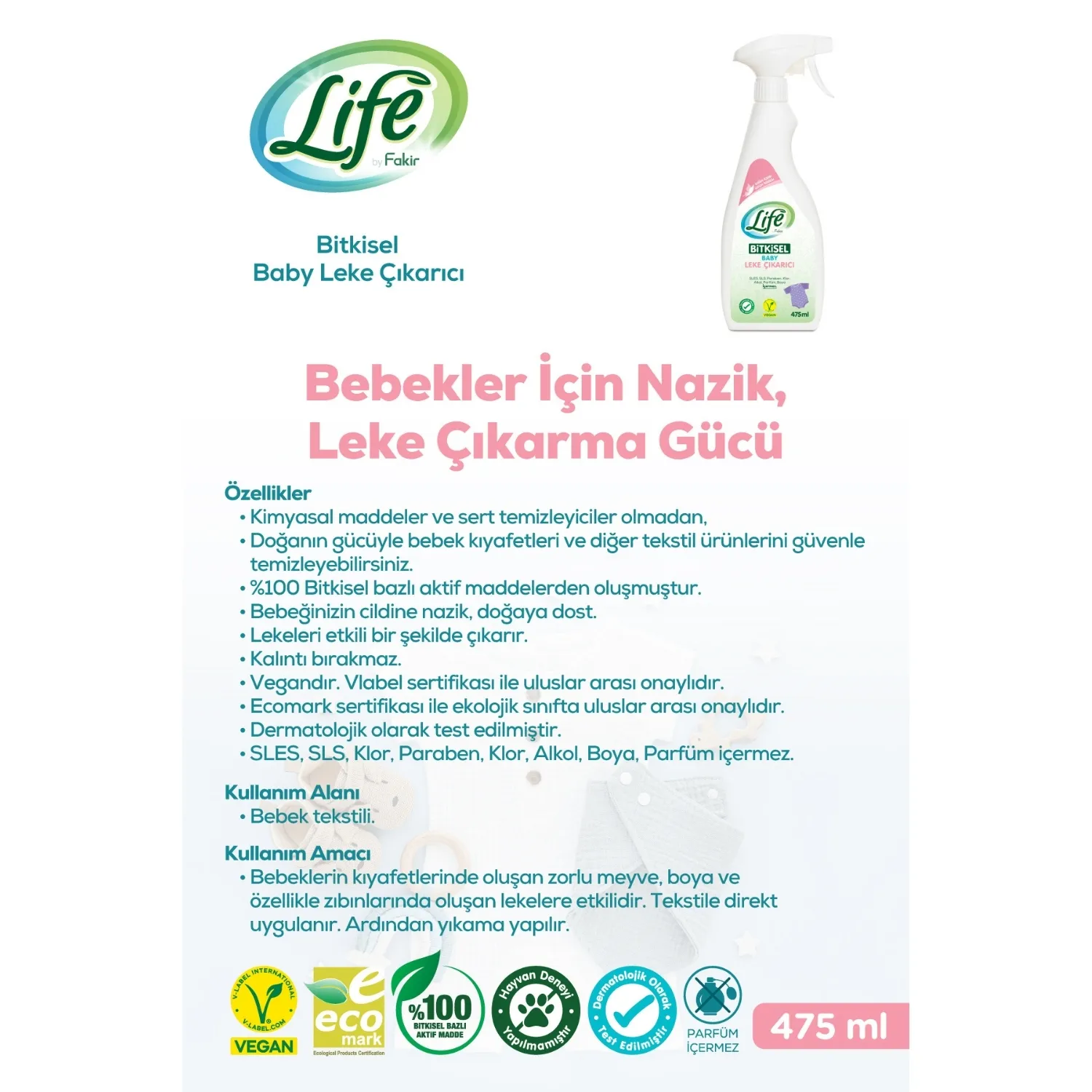 Life by Fakir Leke Çıkarıcı 475ml Life by Fakir Leke Çıkarıcı 475ml