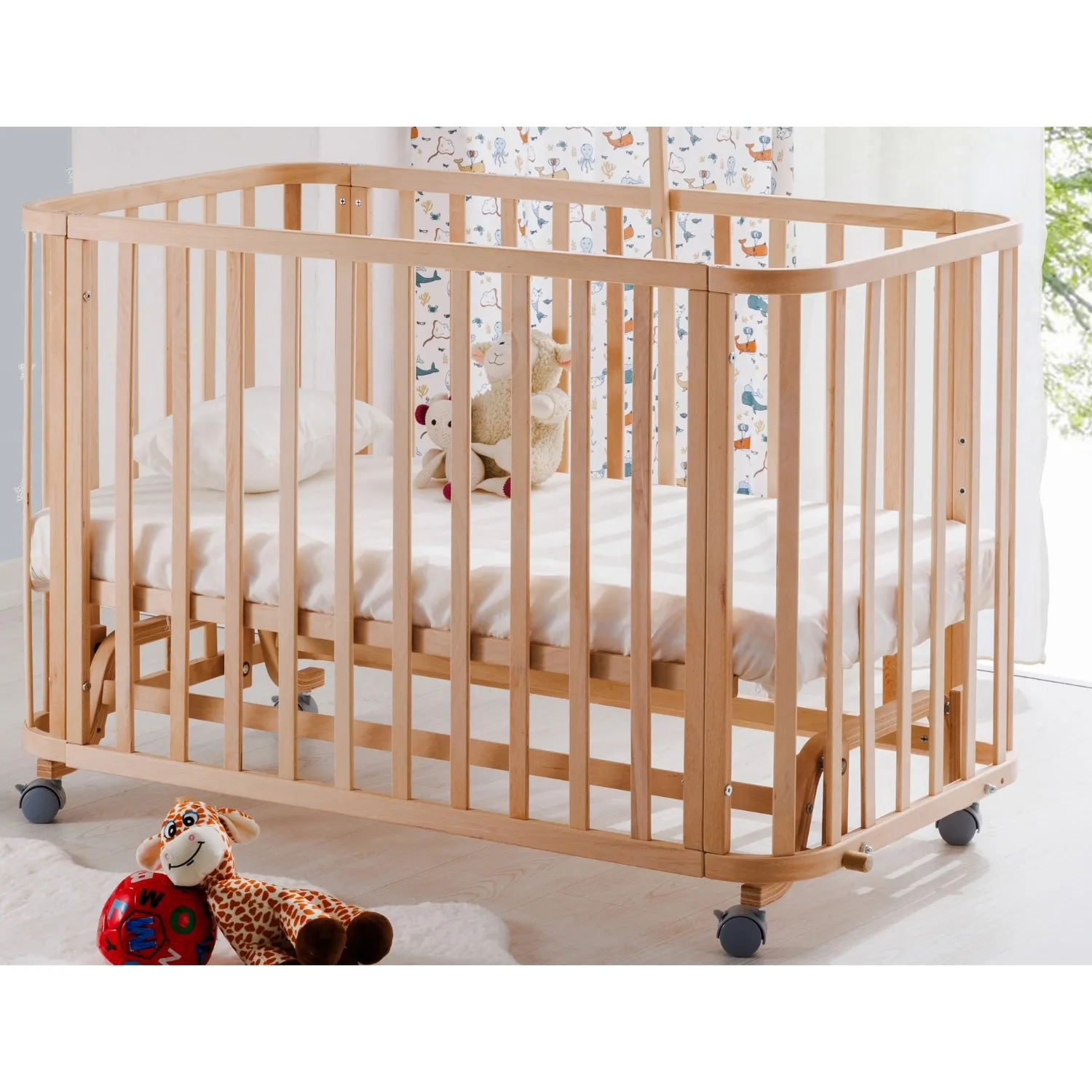 Babywho Oval Beşik Uyku Setli  60x120