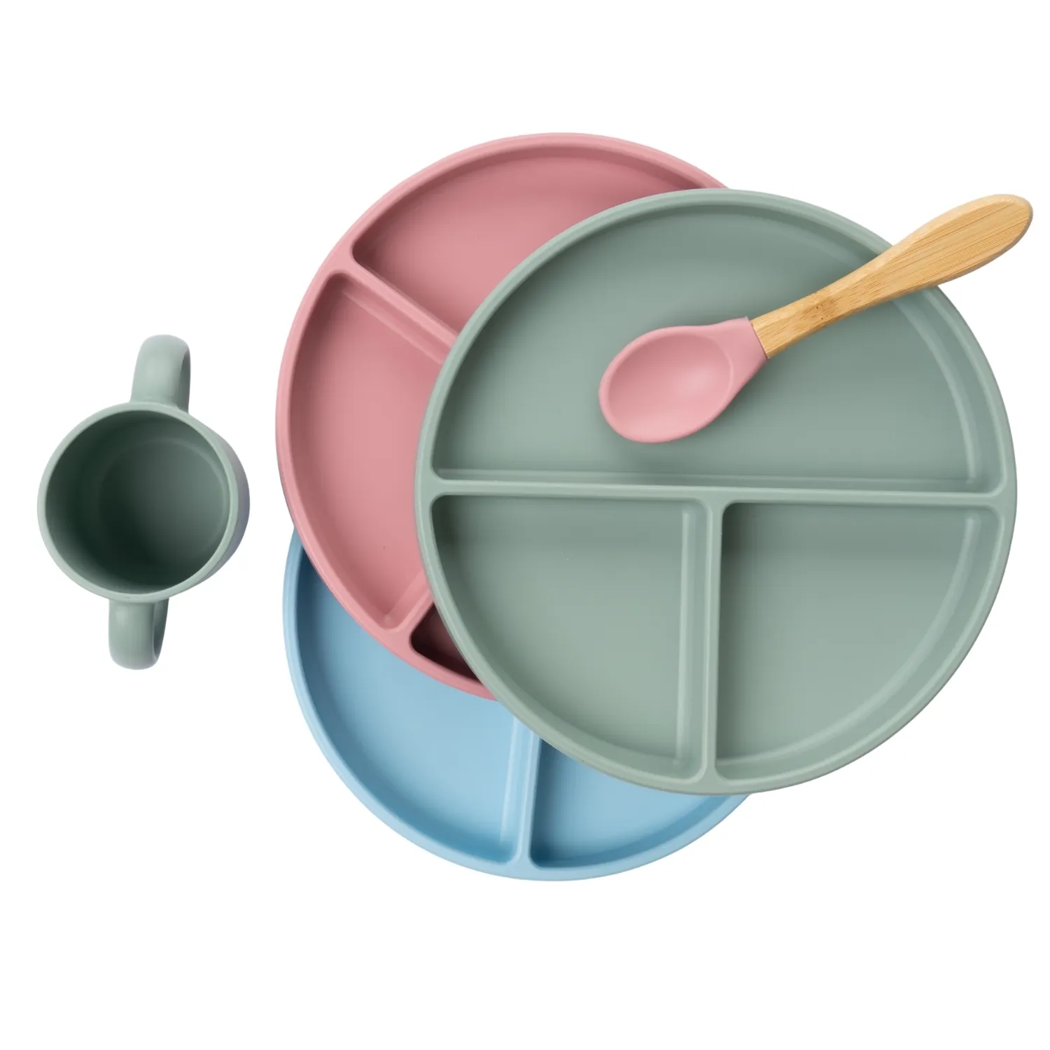 BM Care Porsiyon Vakumlu Mama Tabağı-Pembe