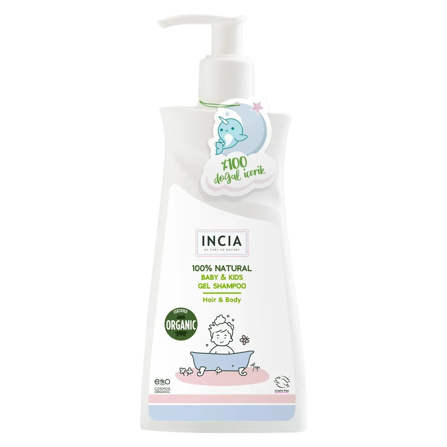 Incia %100 Doğal Çocuk Jel Şampuan 350 ml
