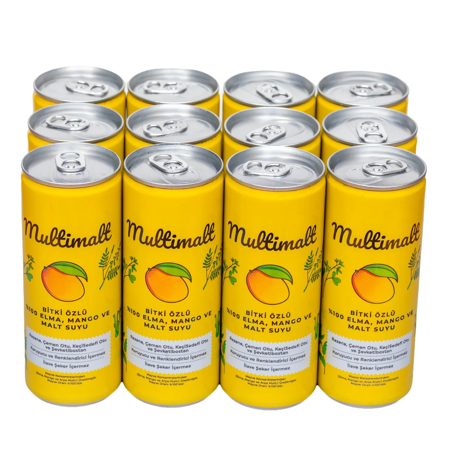 Multimalt Bitki Özlü %100 Elma,Mango Ve Malt Suyu 250 ml*12