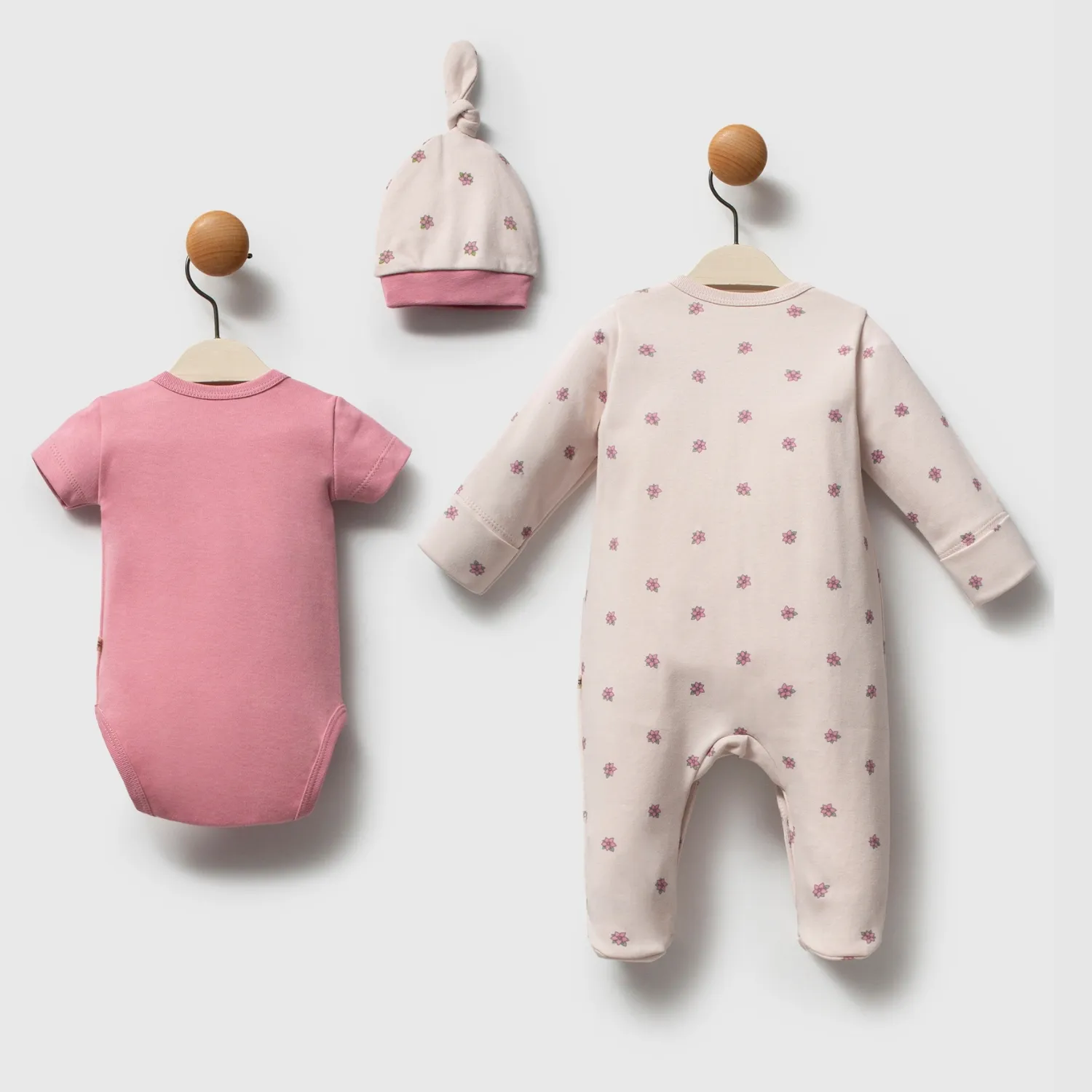 Moi Noi Tulum Takımı 3lü Flowers Mürdüm