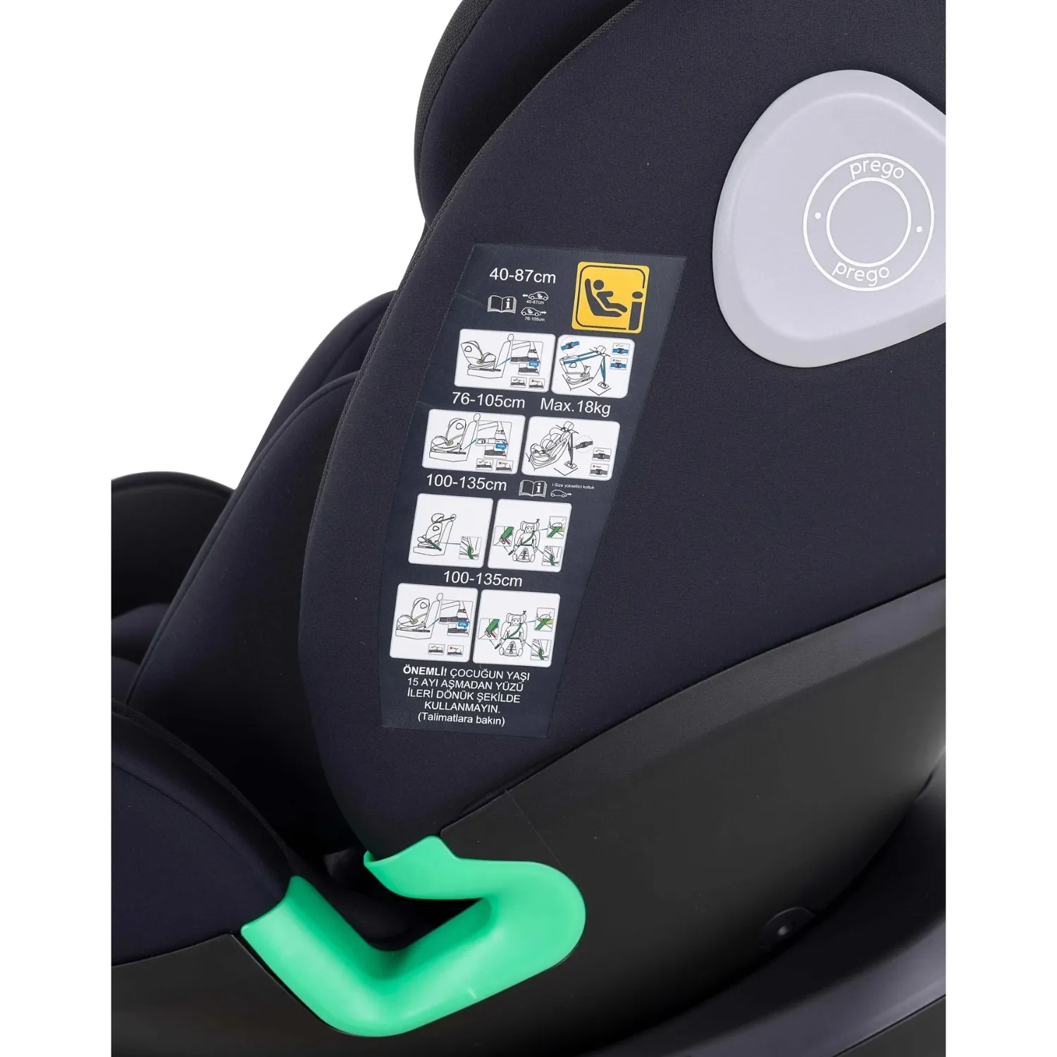 Prego Q9004 Tronfıx I-Size Oto Koltuğu Siyah
