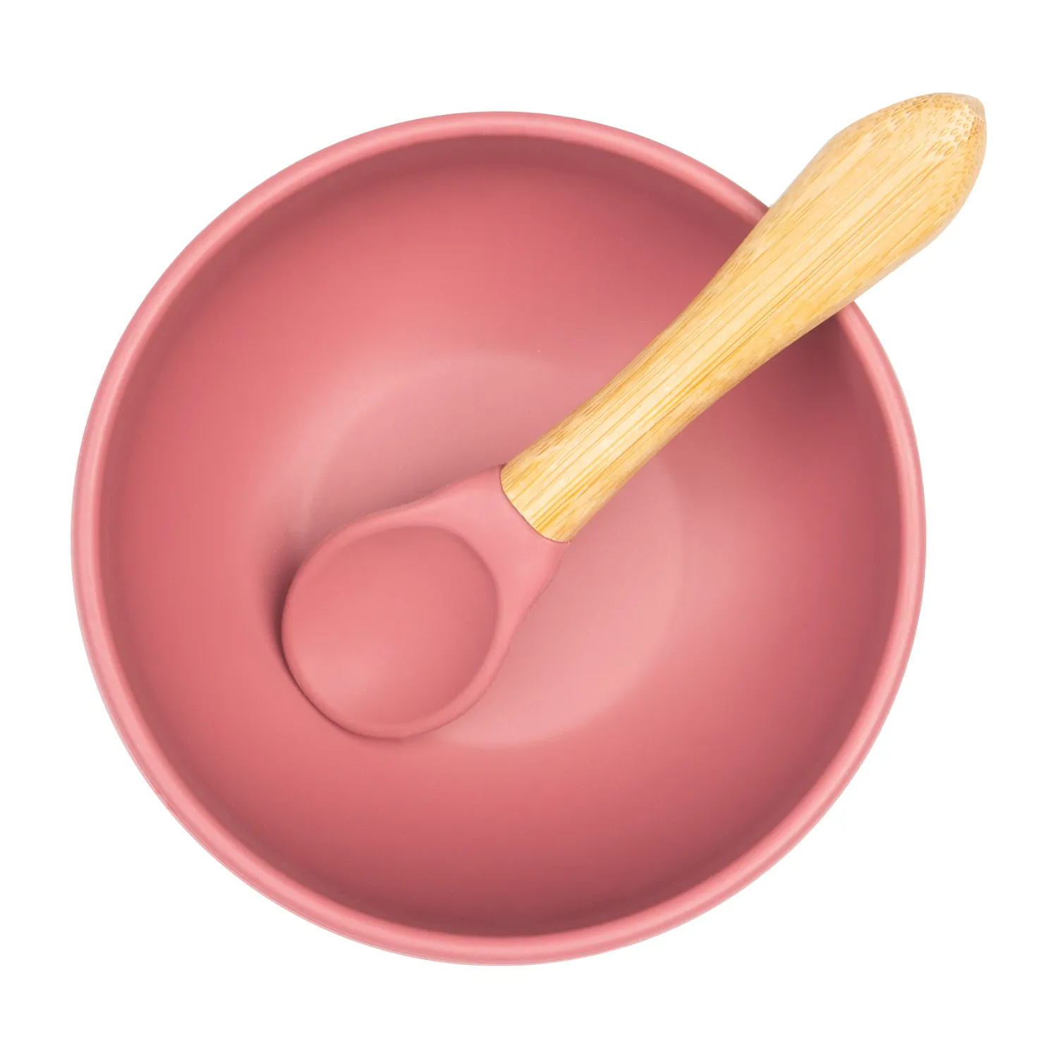 OiOi Vakum Tabanlı Silikon Kapaklı Kase6+ Ay Pinky Pink