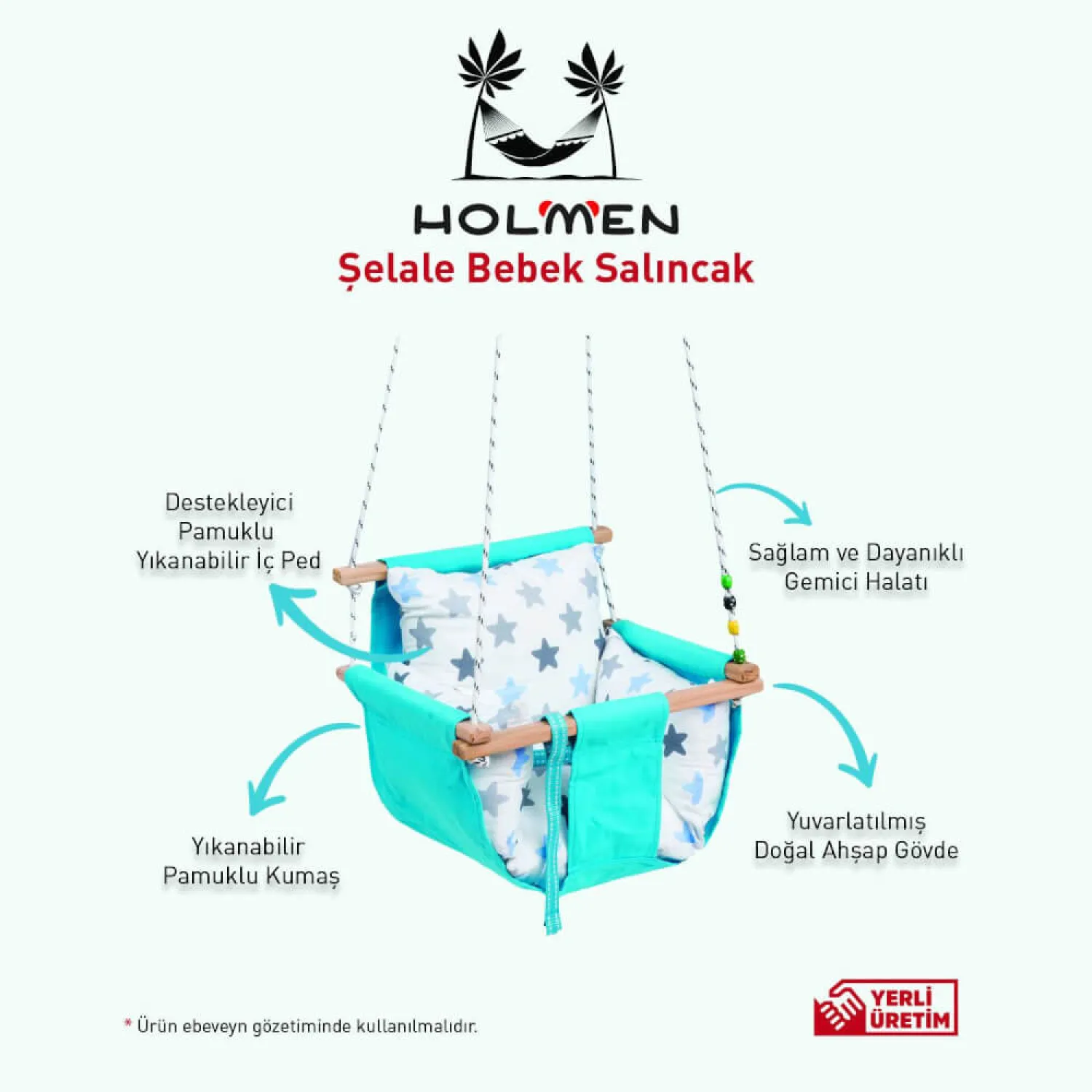Holmen Şelale Salıncak Gri