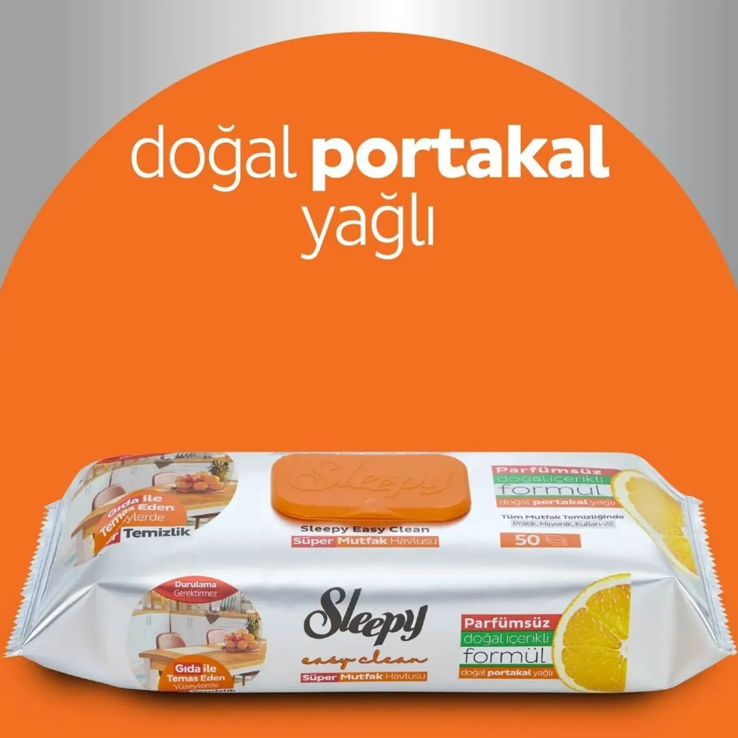 Sleepy Mutfak Havlusu Portakal 50li