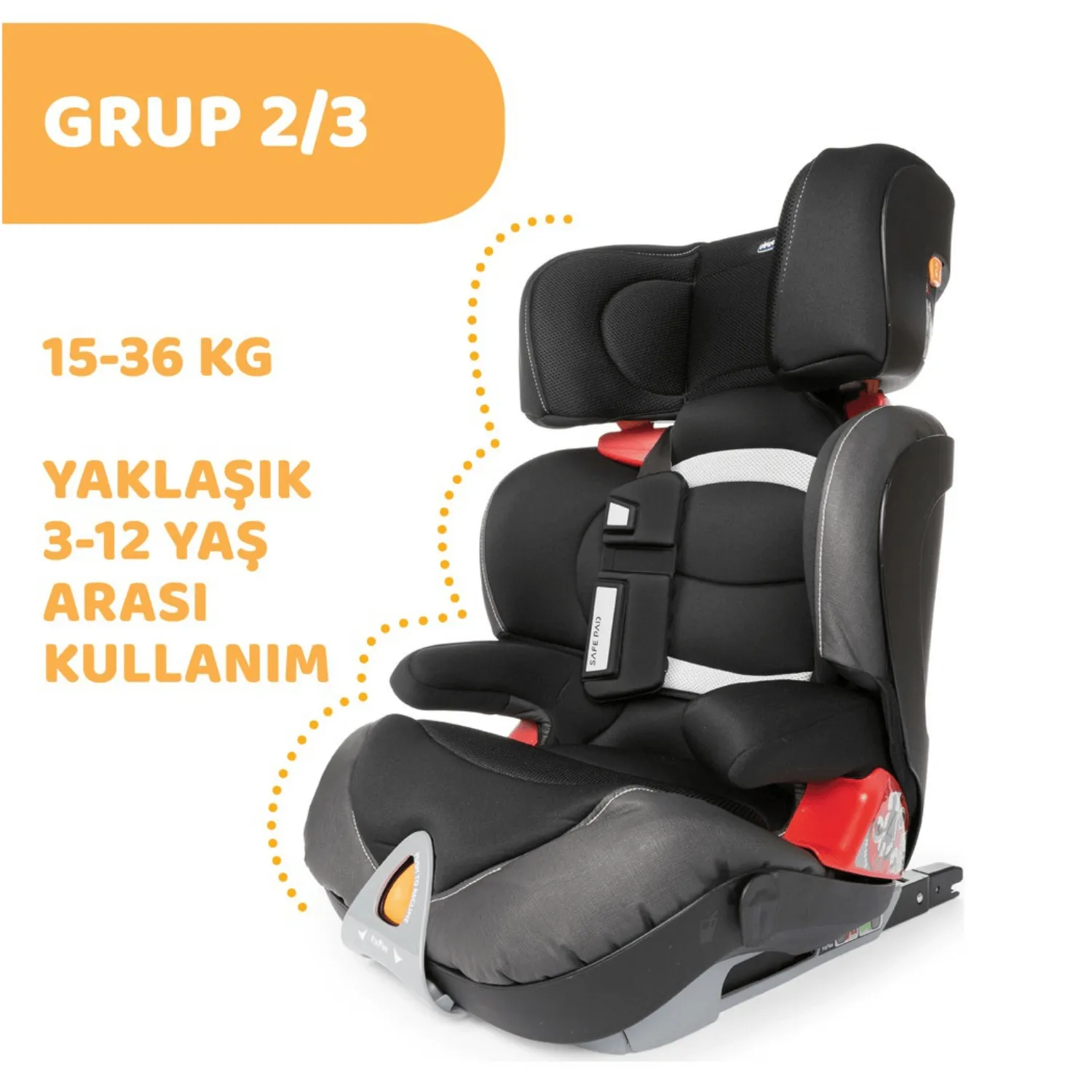 Chicco Oasys 23 Fixplus Evo Oto Koltuğu 15-36 Kg Jet Black