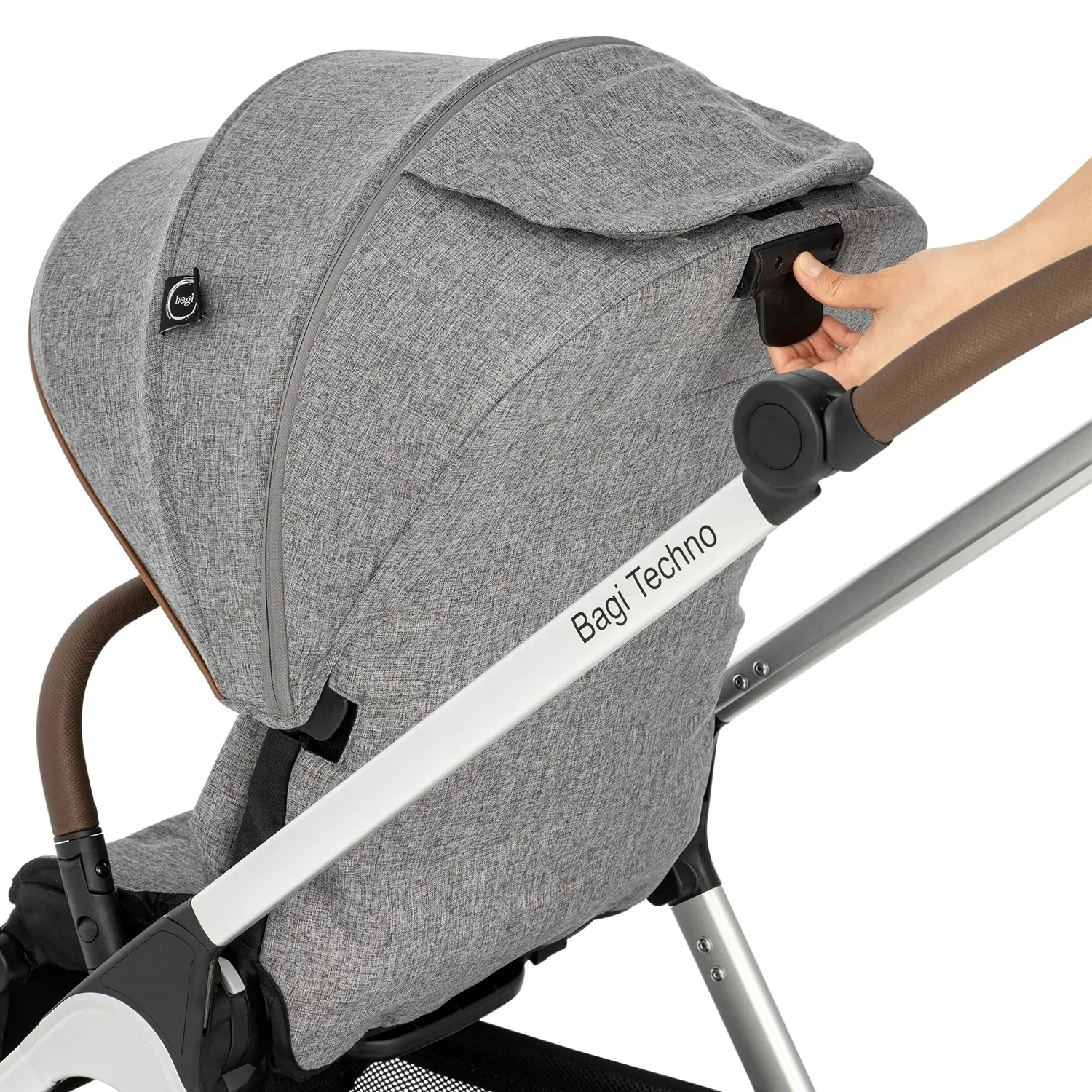 Bagi Techno Capsule Autofold Travel Sistem Bebek Arabası Gri