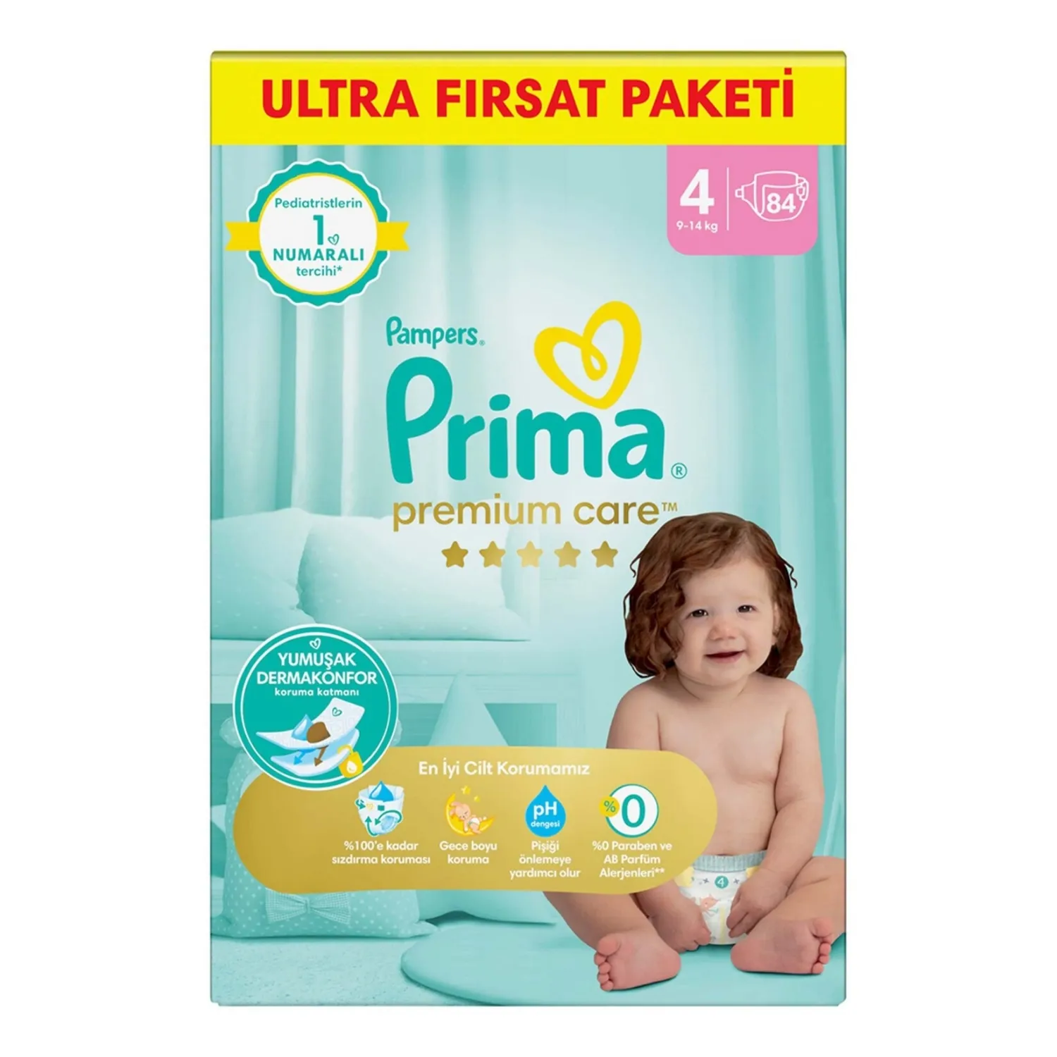 Prima Premium Care Bebek Bezi 4 Beden Maxi 84lü Ultra Fırsat Paketi