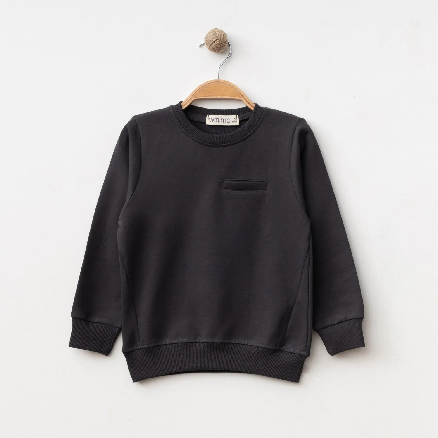 Winimo Sweatshirt Parçalı Basic Füme