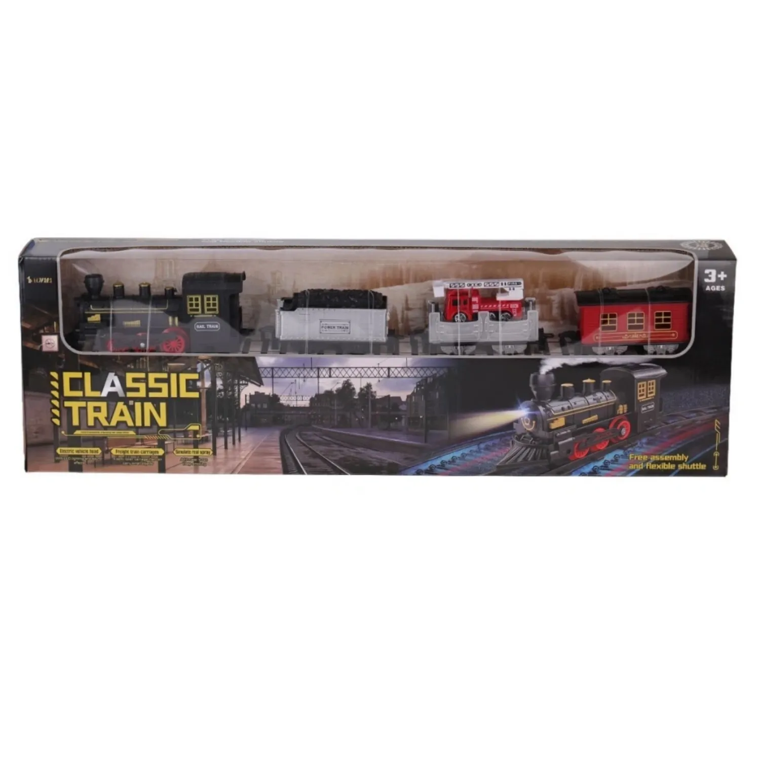 Classic Train Ekstra Araçlı Işıklı Sesli Dumanlı 116 Cm