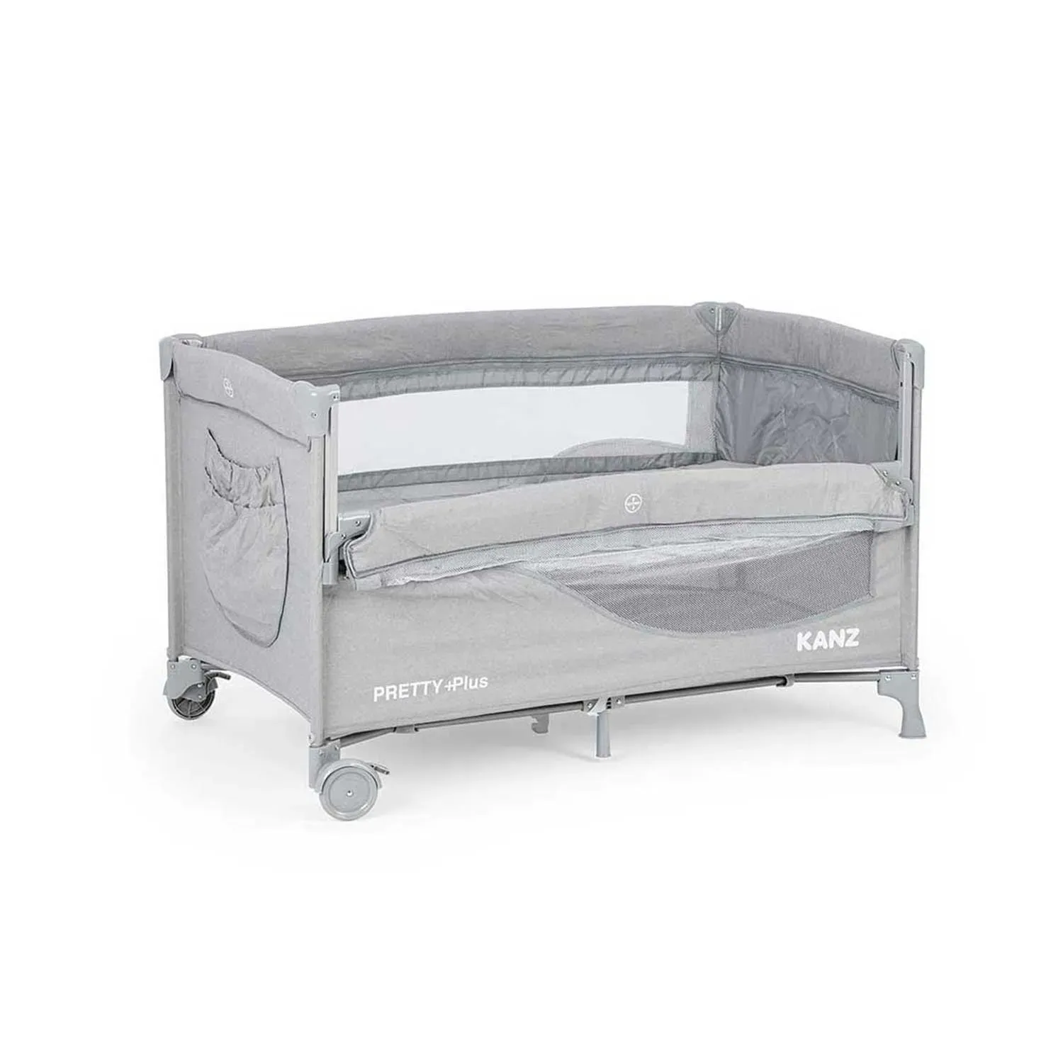 Kanz Pretty Plus Yatak Hediyeli Anne Yanı Oyun Parkı 70x120 cm Gri