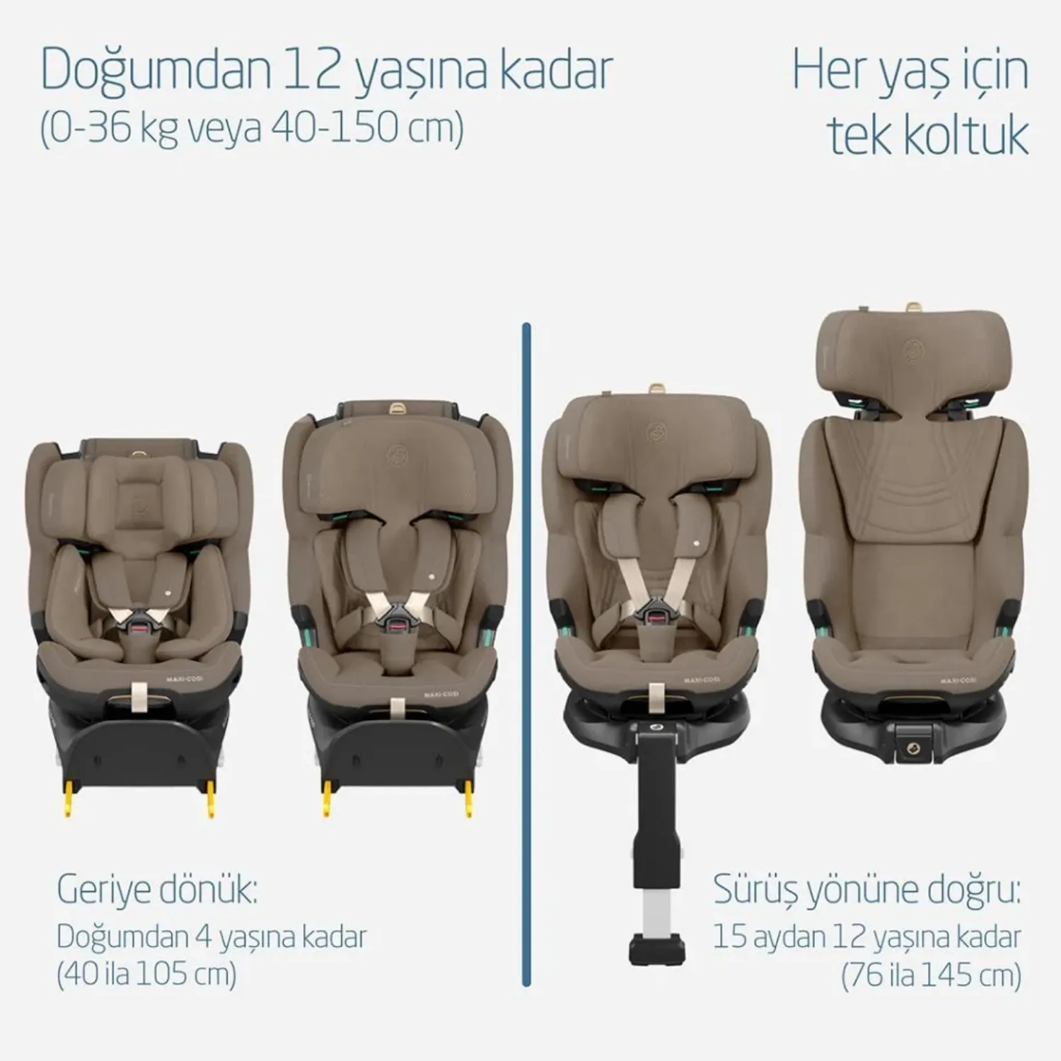 Maxi Cosi Emerald 360 Pro Slidetech Oto Koltuğu 0-36 Kg Authentic Truffle