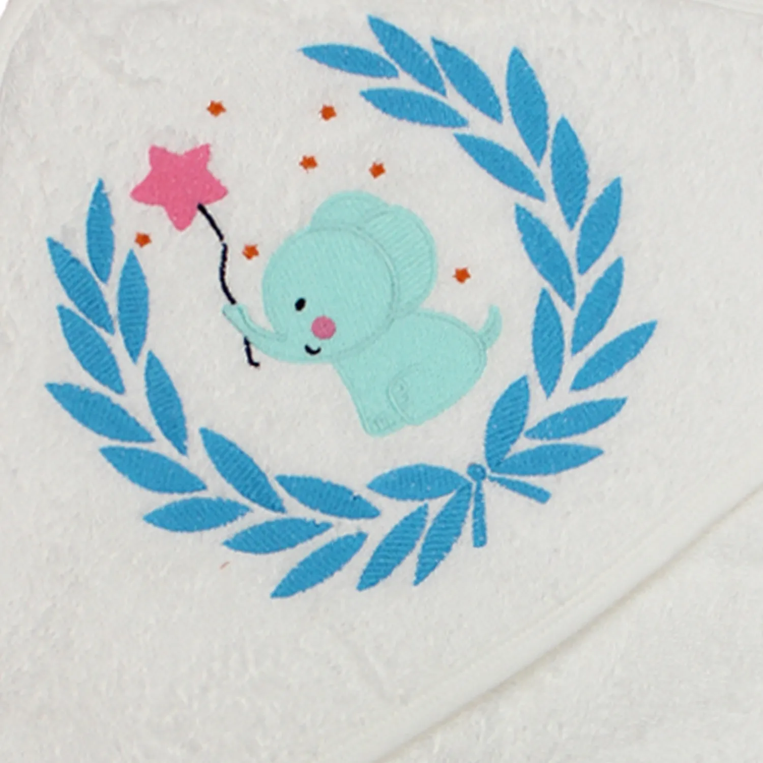 Bistyle Havlu Luluco Stars And Elephant 75x75cm Ekru