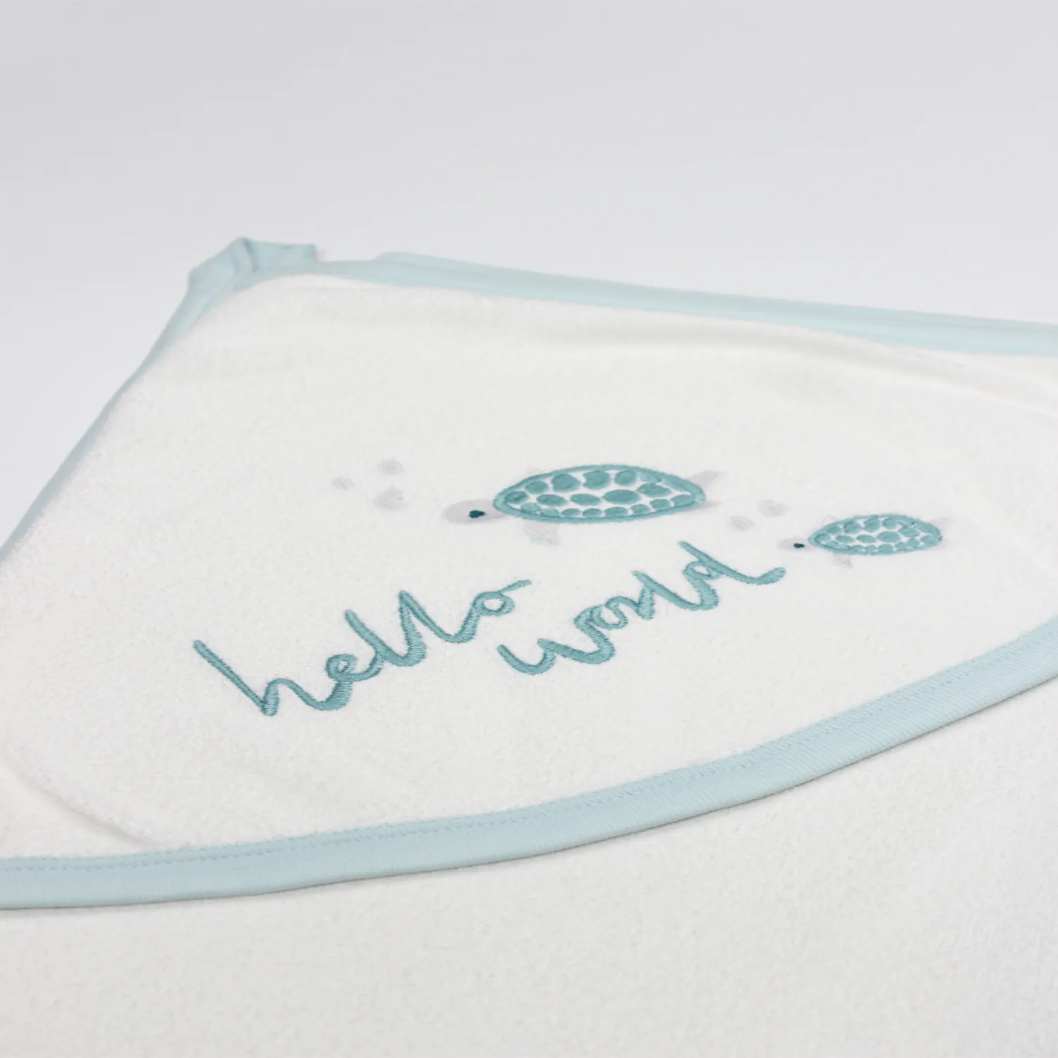 Bistyle Havlu Hello World 85x90cm Mint - Ekru