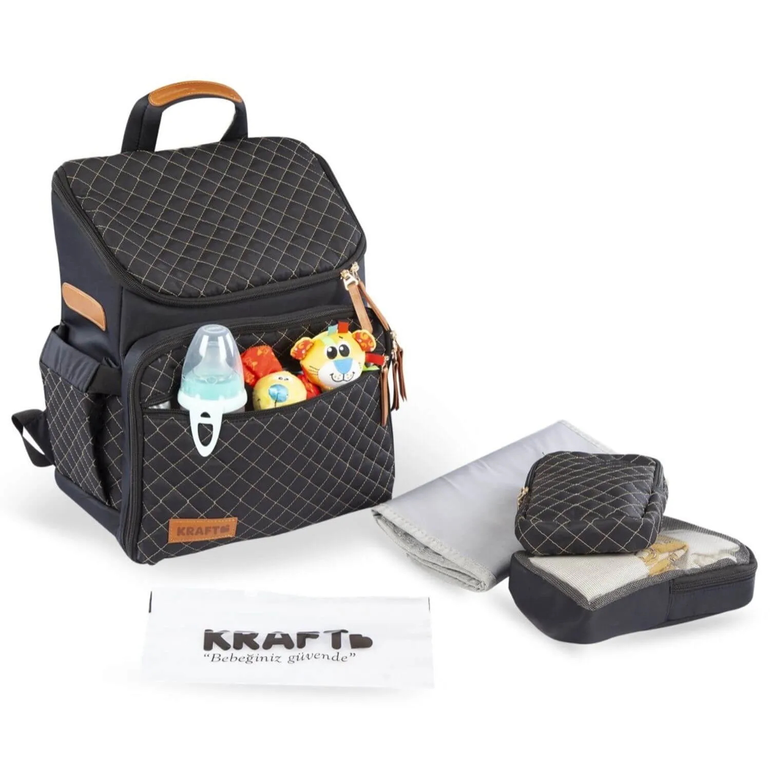Kraft Diamond Anne Bebek Bakım Çantası Gri