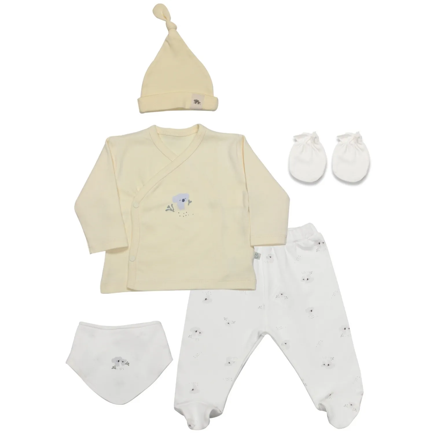 Bistyle Hastane Çıkışı 5li Little Koala Gri - Sarı - Ekru Bistyle Hastane Çıkışı 5li Little Koala Gri - Sarı - Ekru