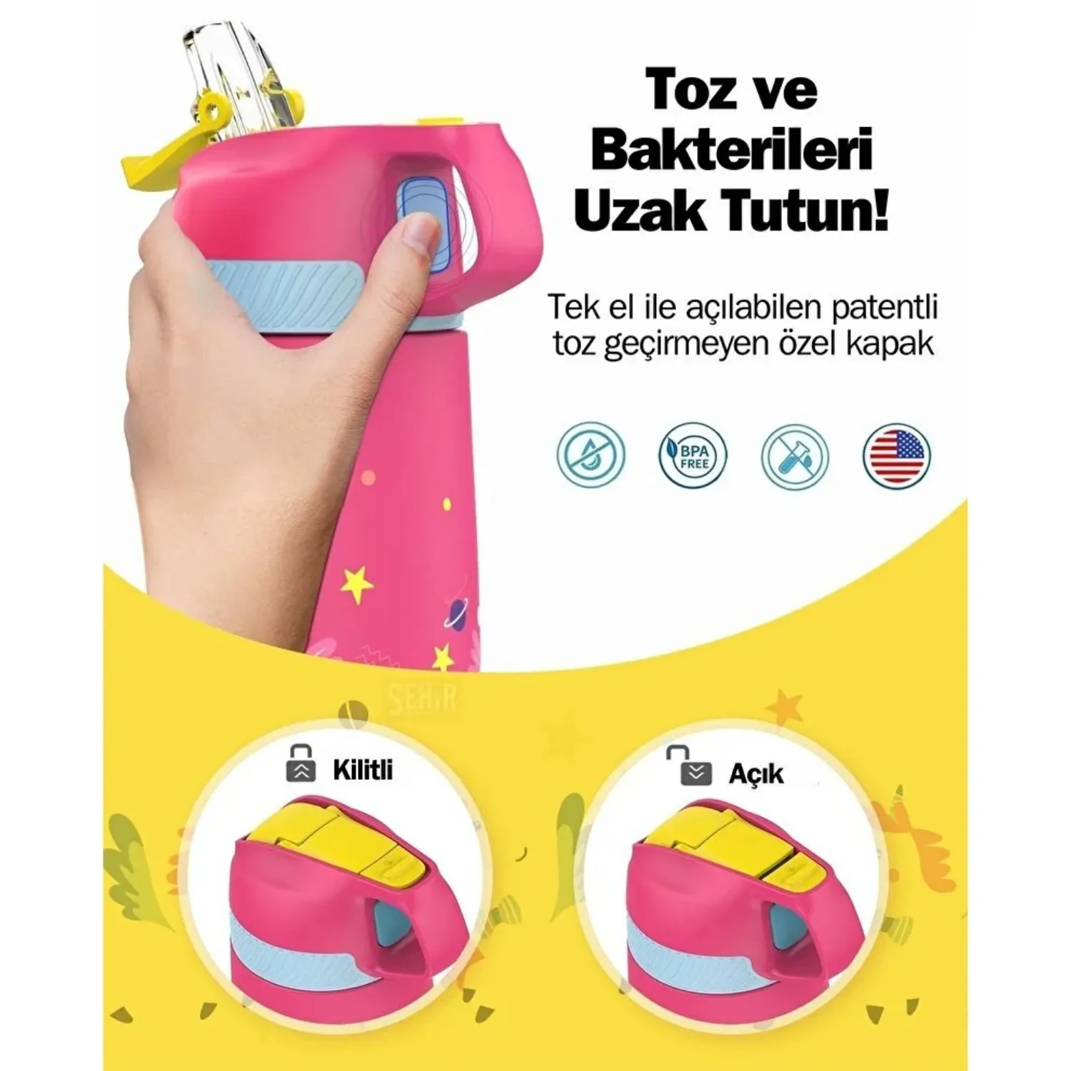 Vagonlife Çelik Termos 350 ml Mavi