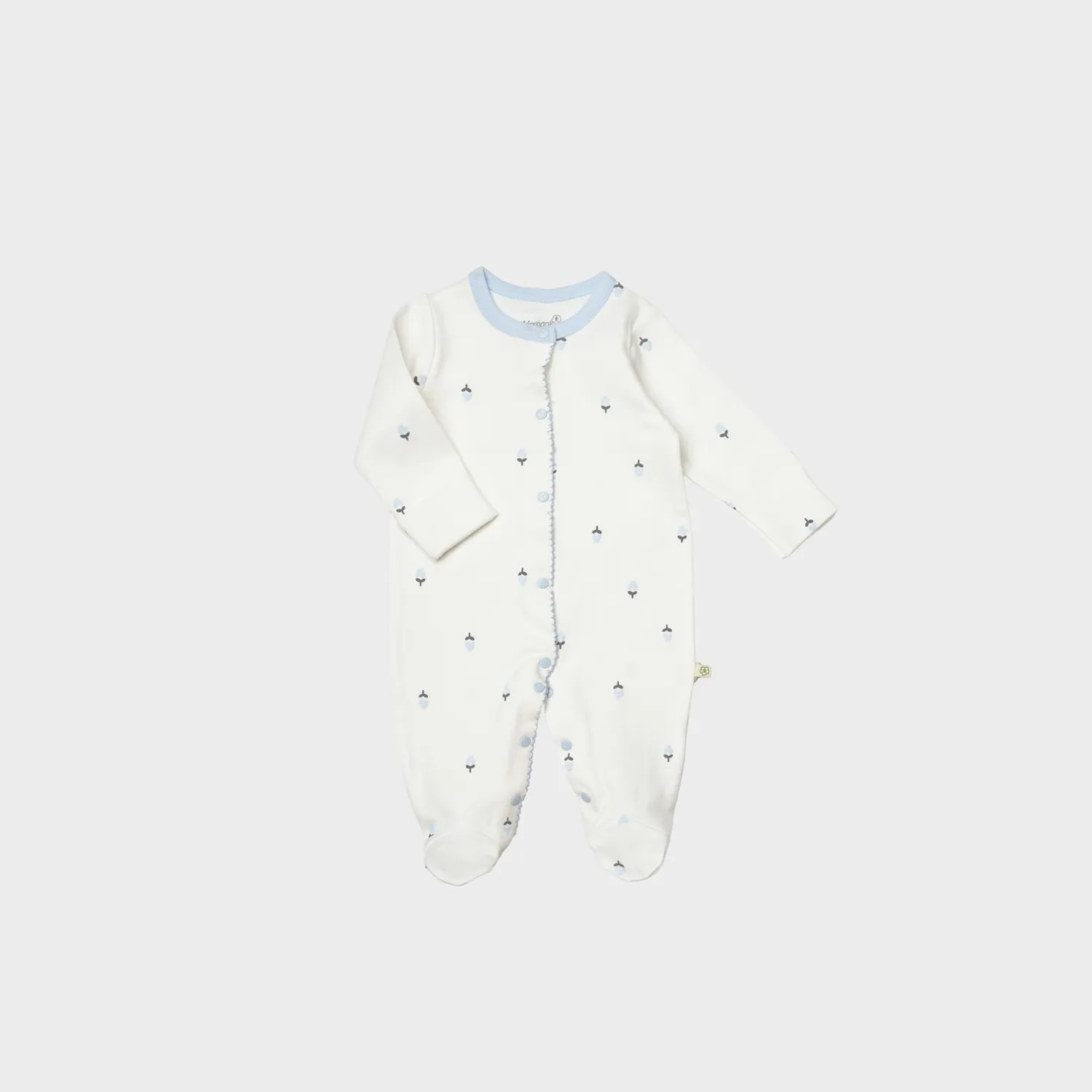 Bibaby Organik Tulum Takımı 4lü Love Floral Ekru - Lila