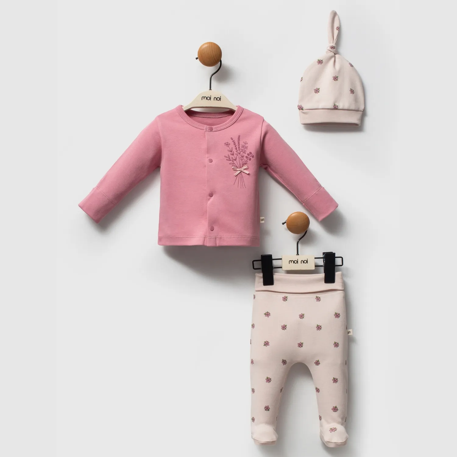 Moi Noi Zıbın Takımı Flowers Mürdüm