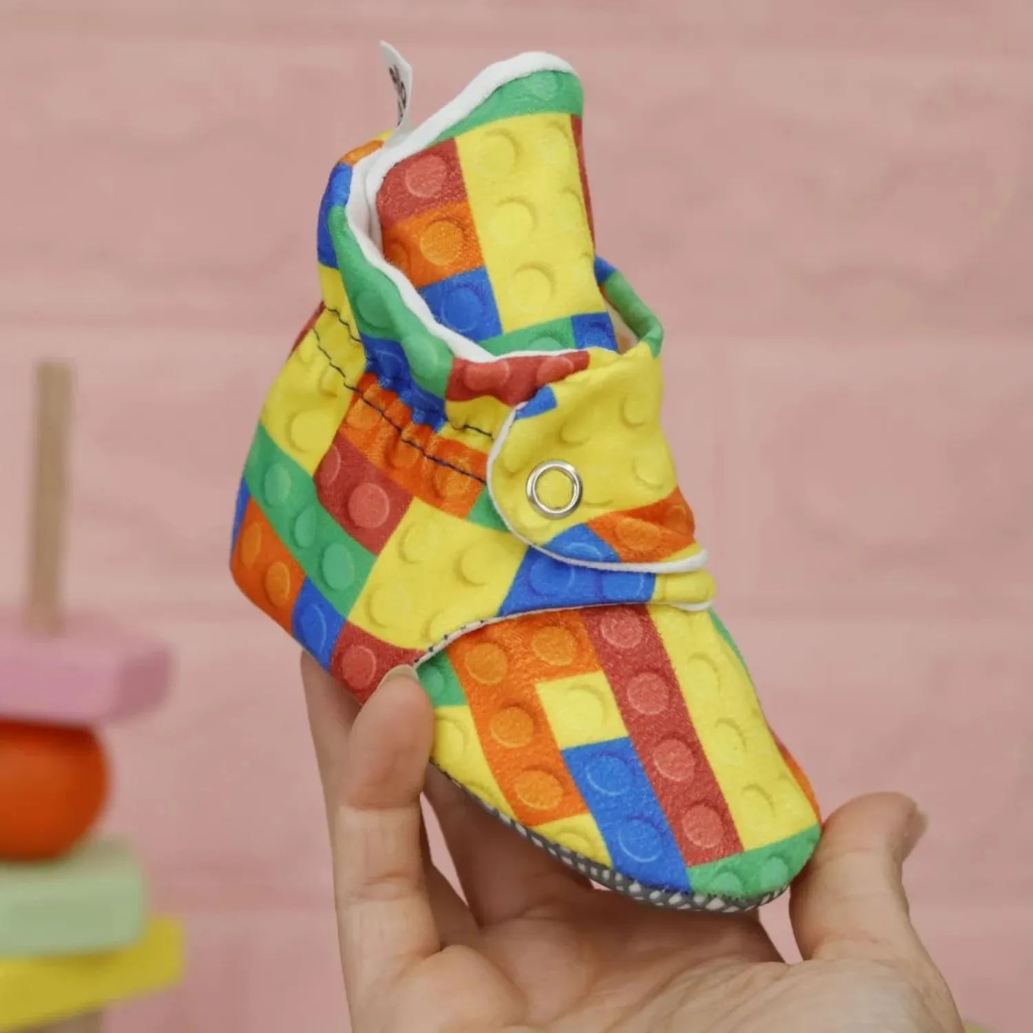 Ella Bonna Ev Botu Organik Pamuk Kaydırmaz Taban Lego