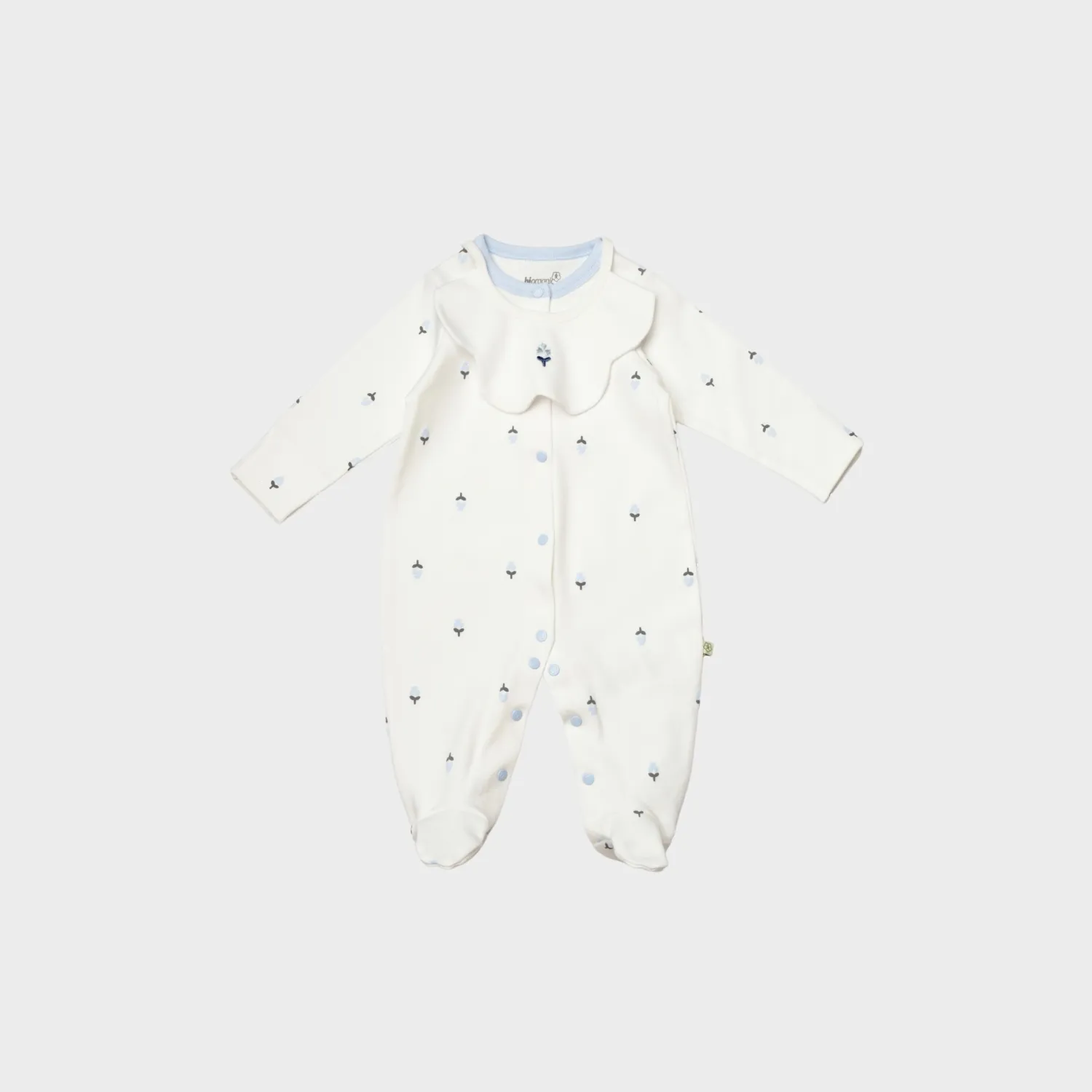 Bibaby Organik Tulum Love Floral Ekru - Lila